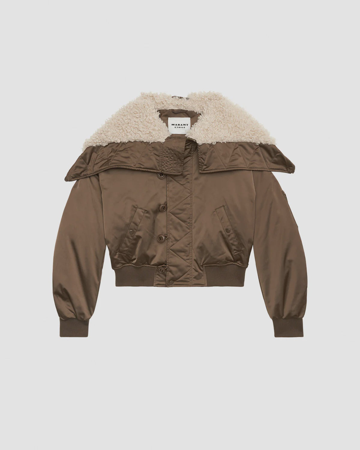 Elisa Short Quilted Satin Coat