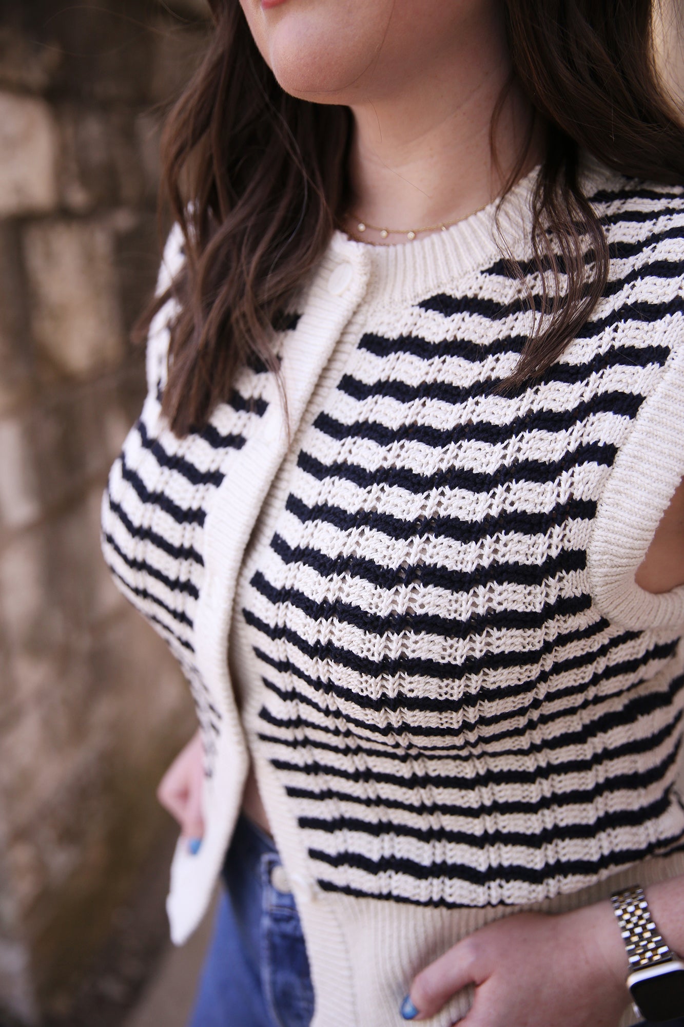 Margo Striped Sweater Top