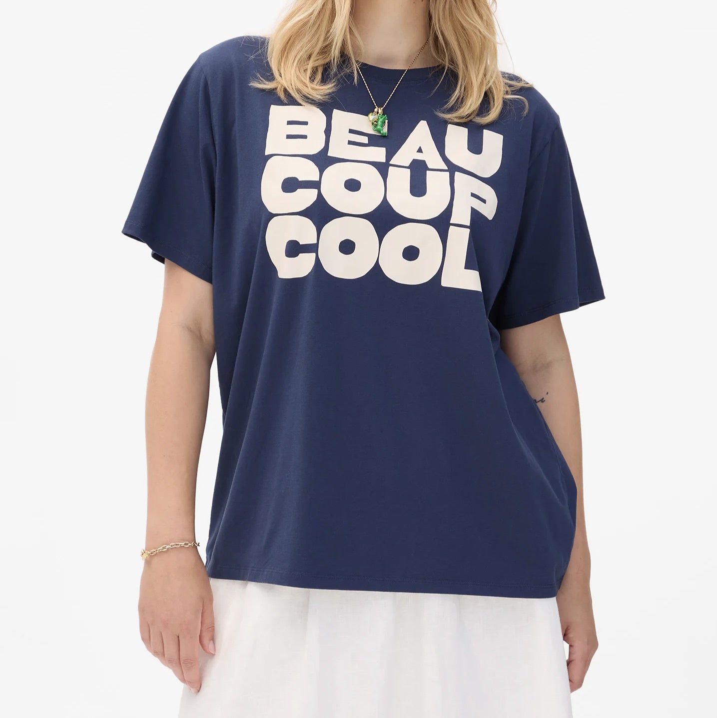 Original Tee Navy W/Cream Beaucoup Cool