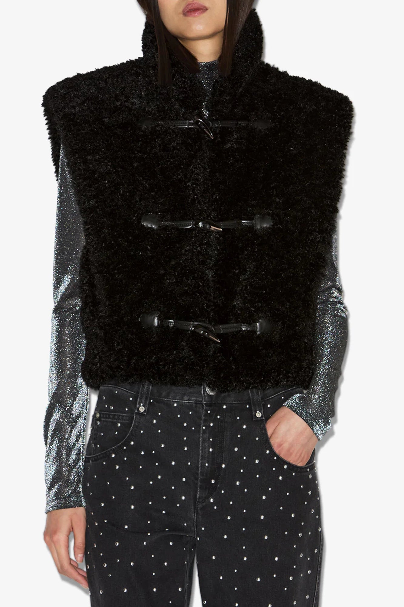 Alisa Curly Coat Vest