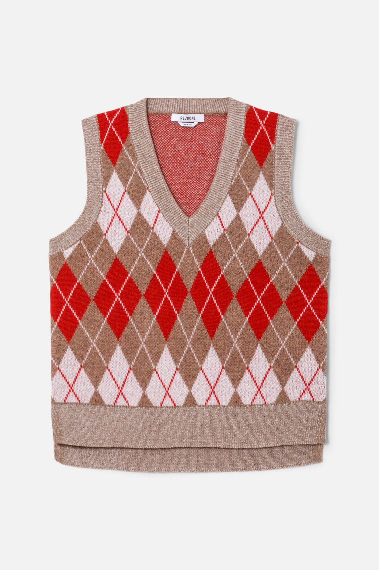 Argyle Vest Red Combo