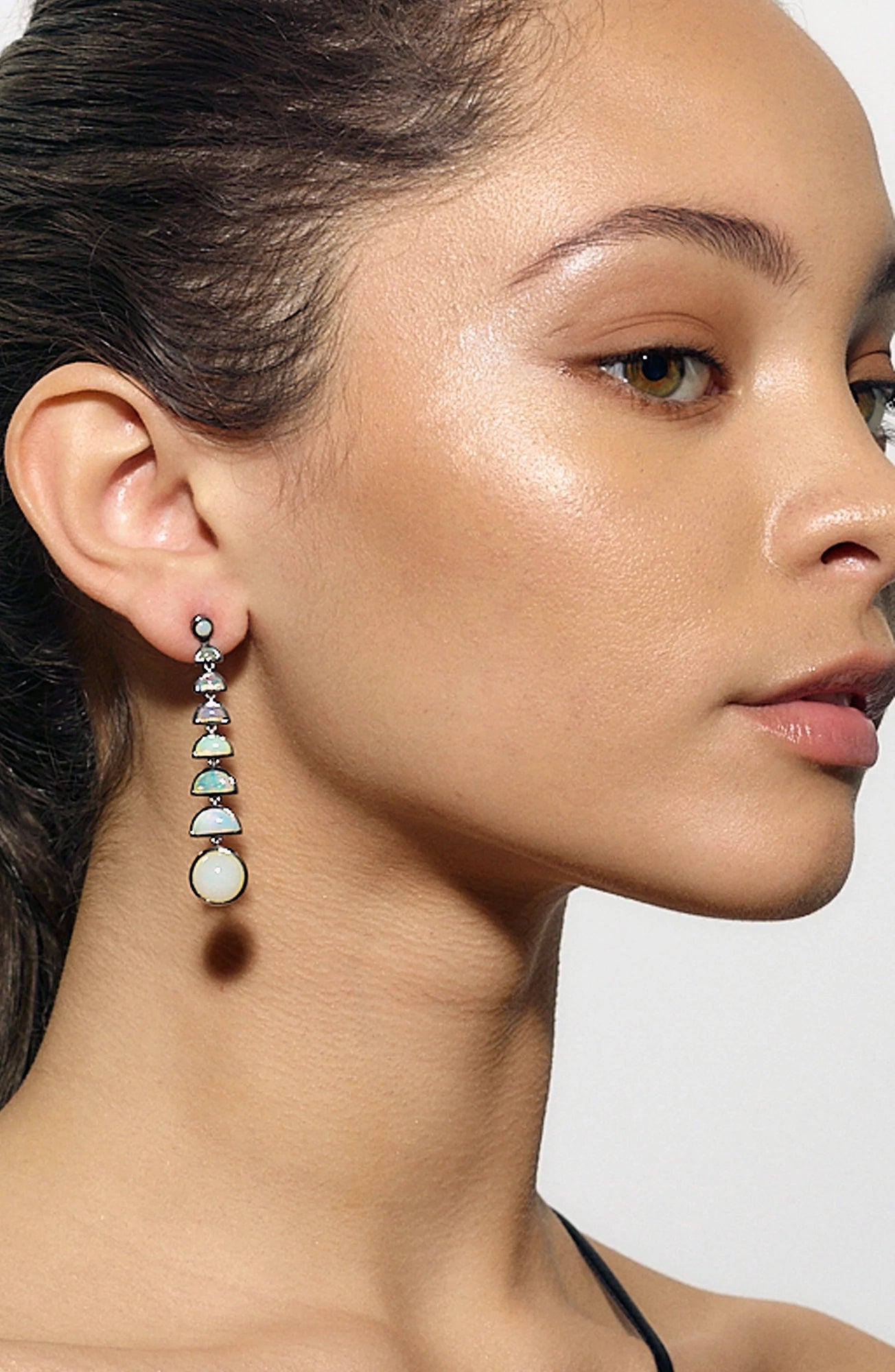 Ballbearing Earrings Ethiopian Opal