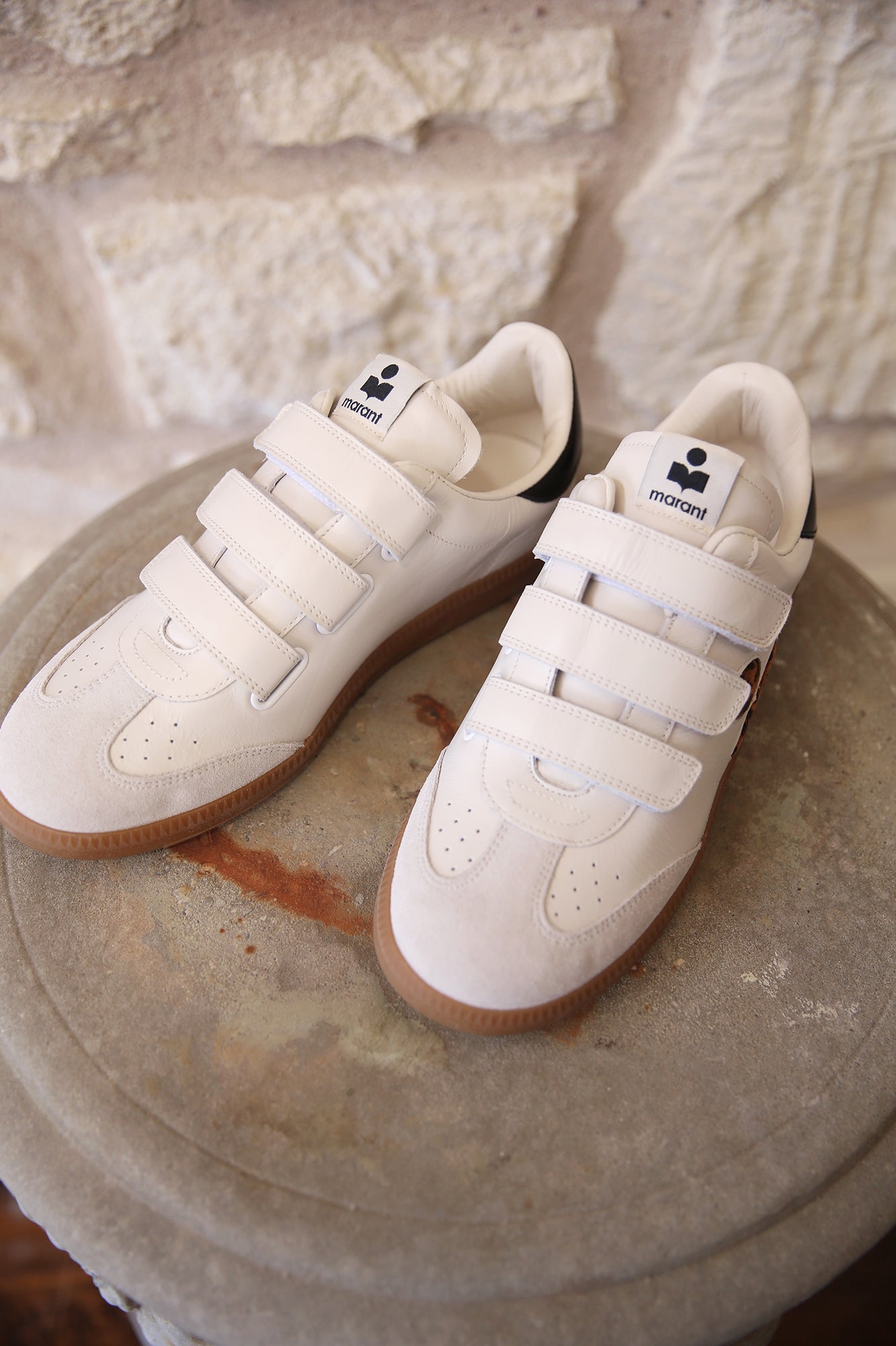 Beth Printed Low-Top Leather Sneakers