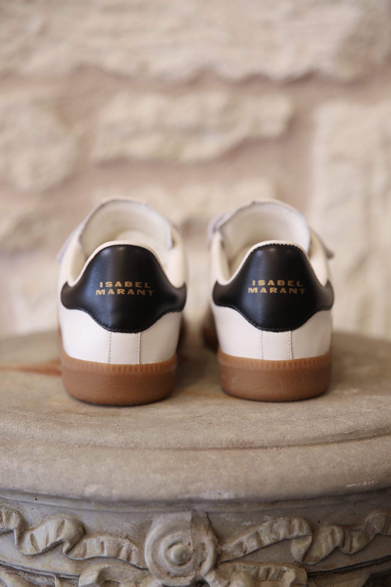 Beth Printed Low-Top Leather Sneakers