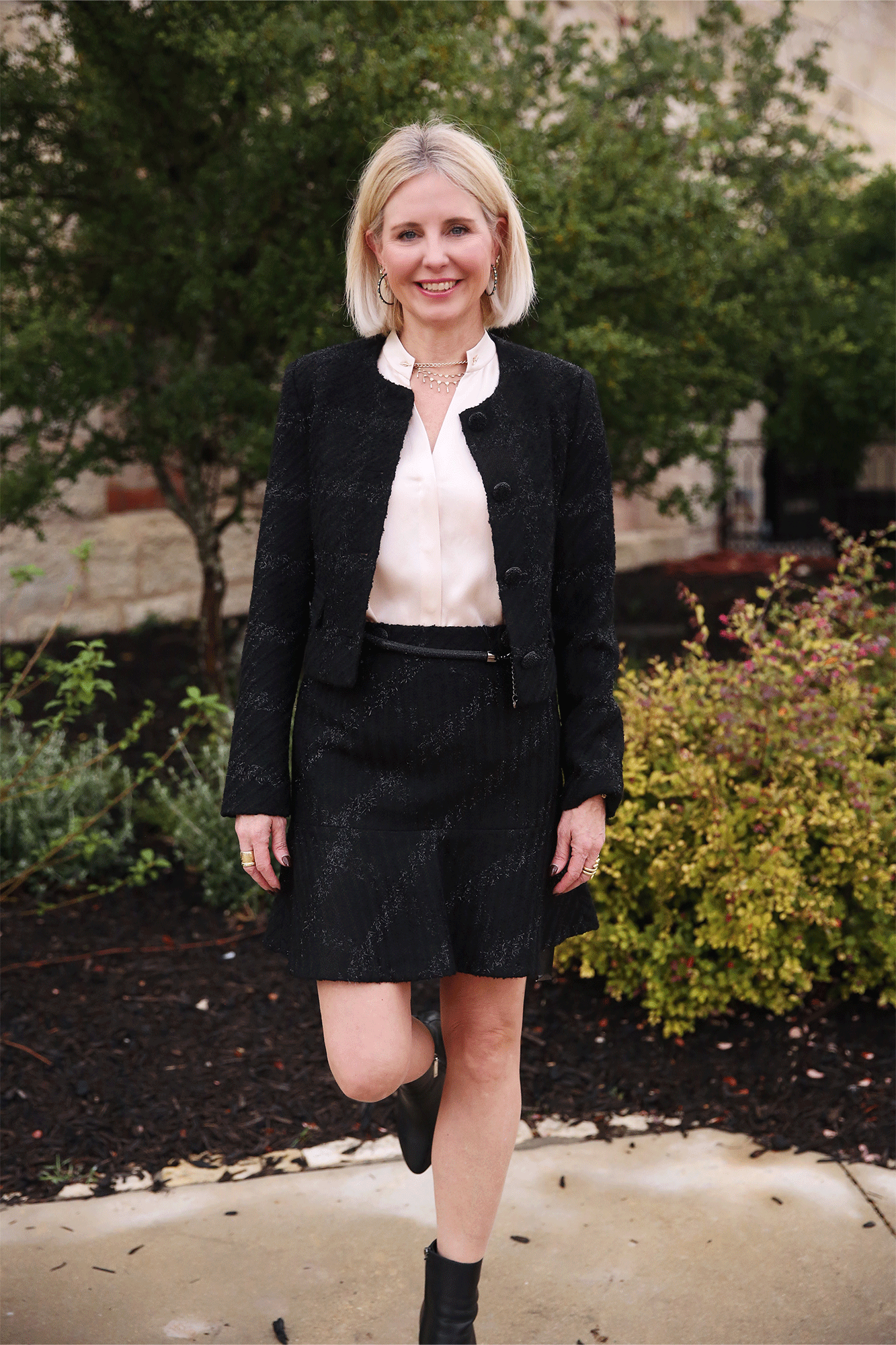 Black Plaid Skirt
