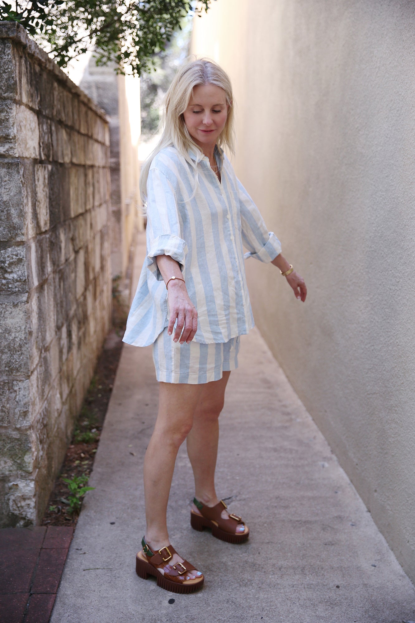 Blake Oversized Shirt Seaside Stripe