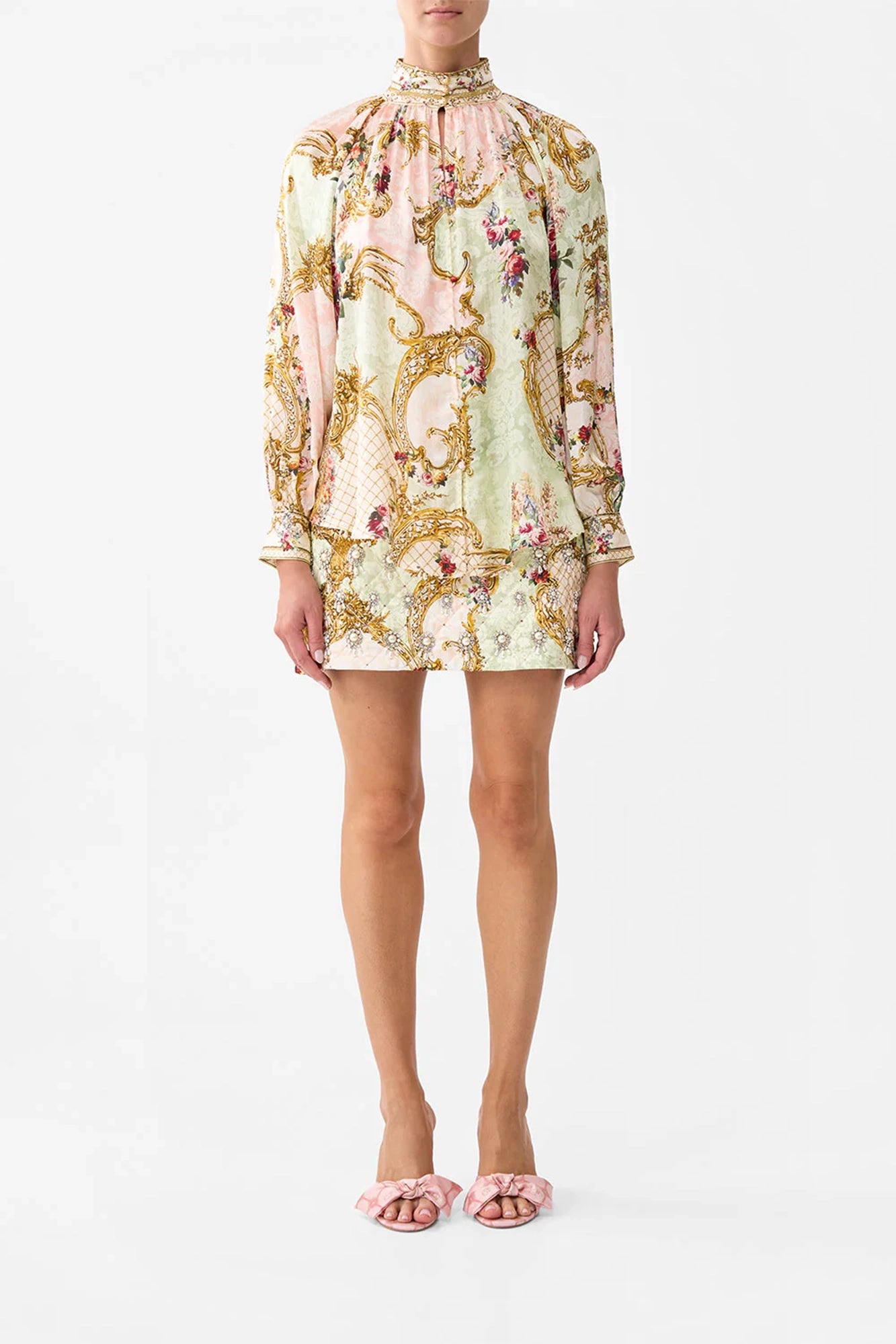 Raglan Button Up Shirt The Queen's Quarters