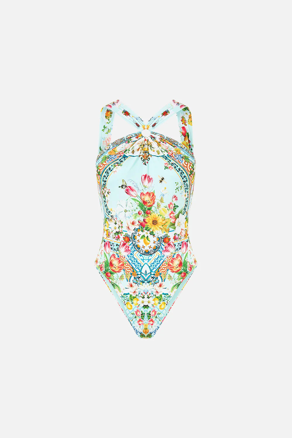 Diamond Neck Thick Strap One Piece With Rings Magic Of The Mercado
