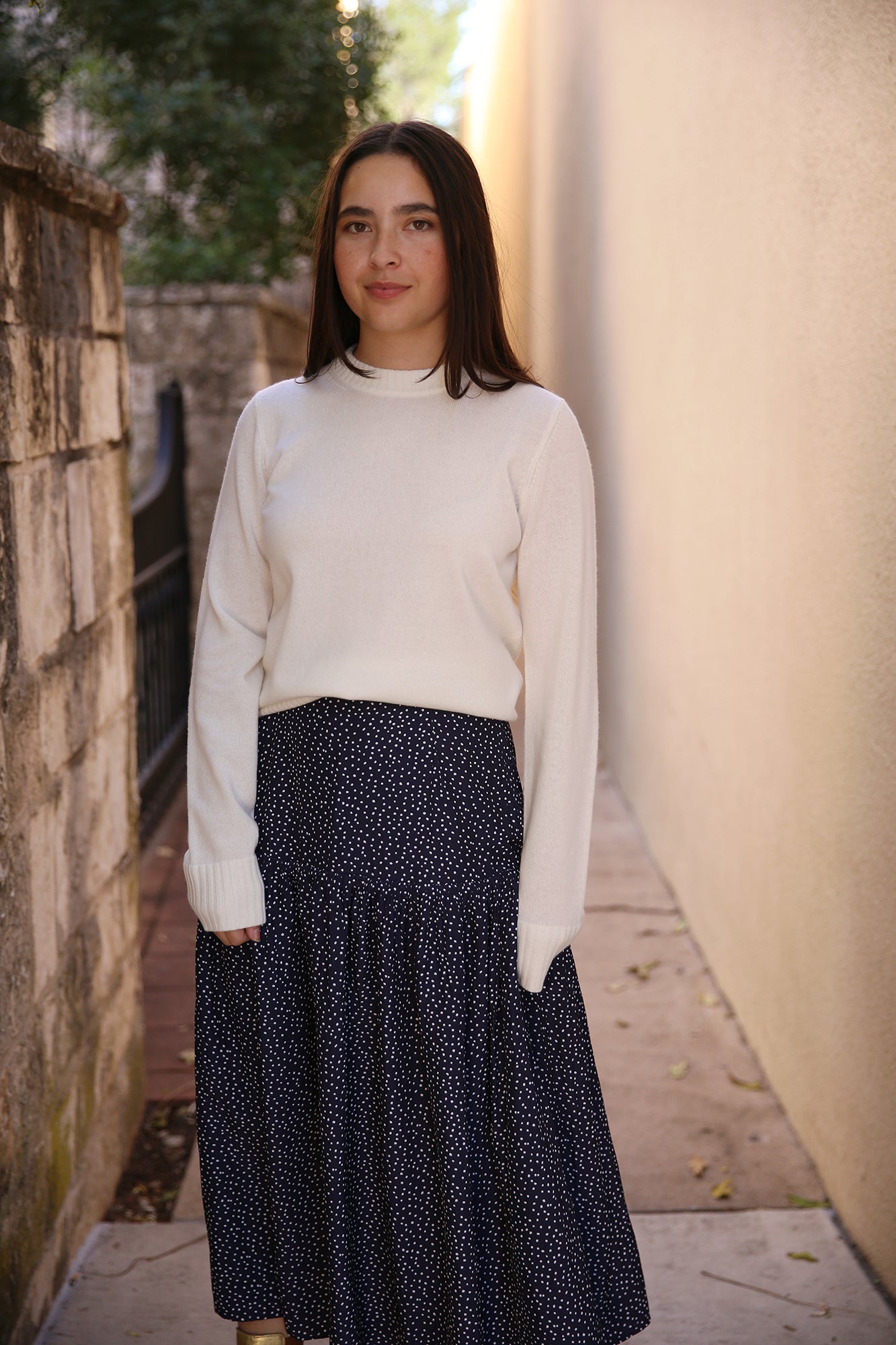 Cashmere Crew Neck Sweater Off White