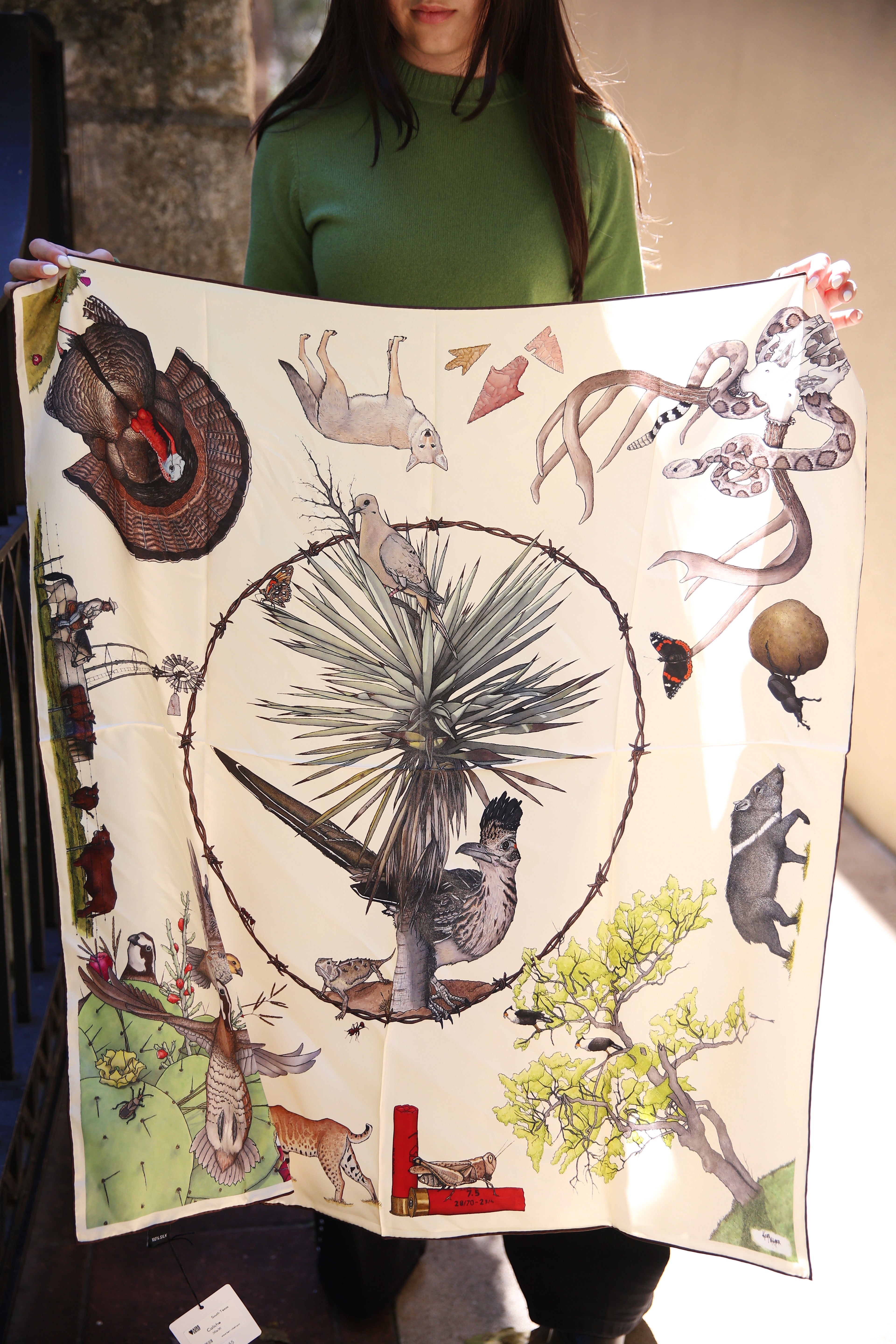 Caliche South Texas Silk Scarf 36x36"