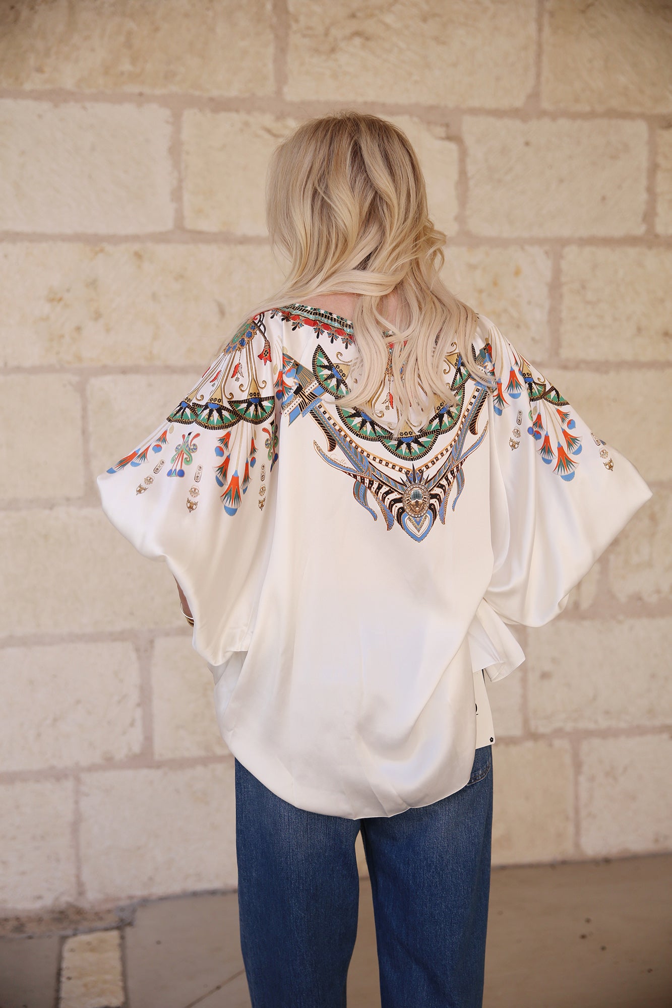 Raglan Sleeve Blouse With Cuff Valley Of The Queens OS