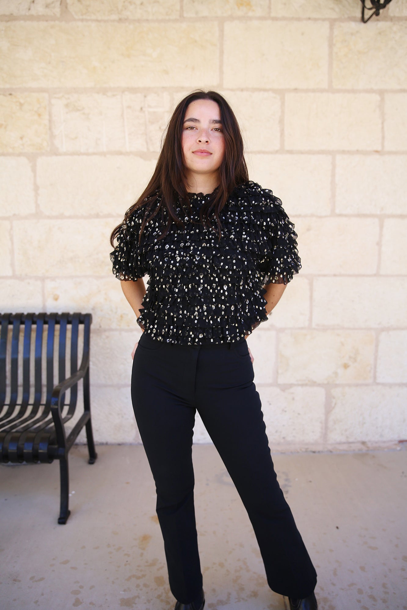 Carmella Dotted Blouse Cosmos