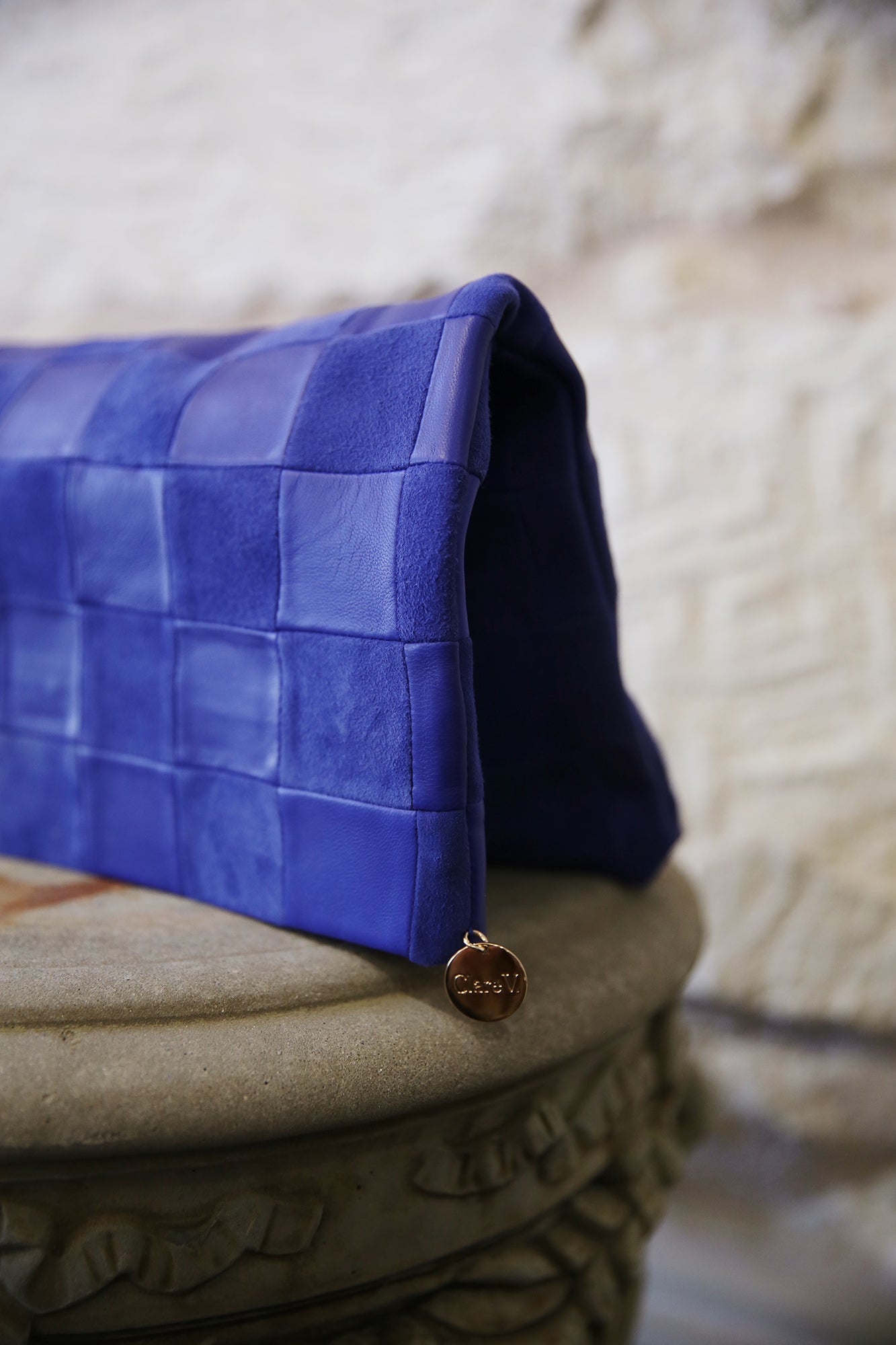 Carryall Clutch W/Tabs Lagoon Oversized Checker