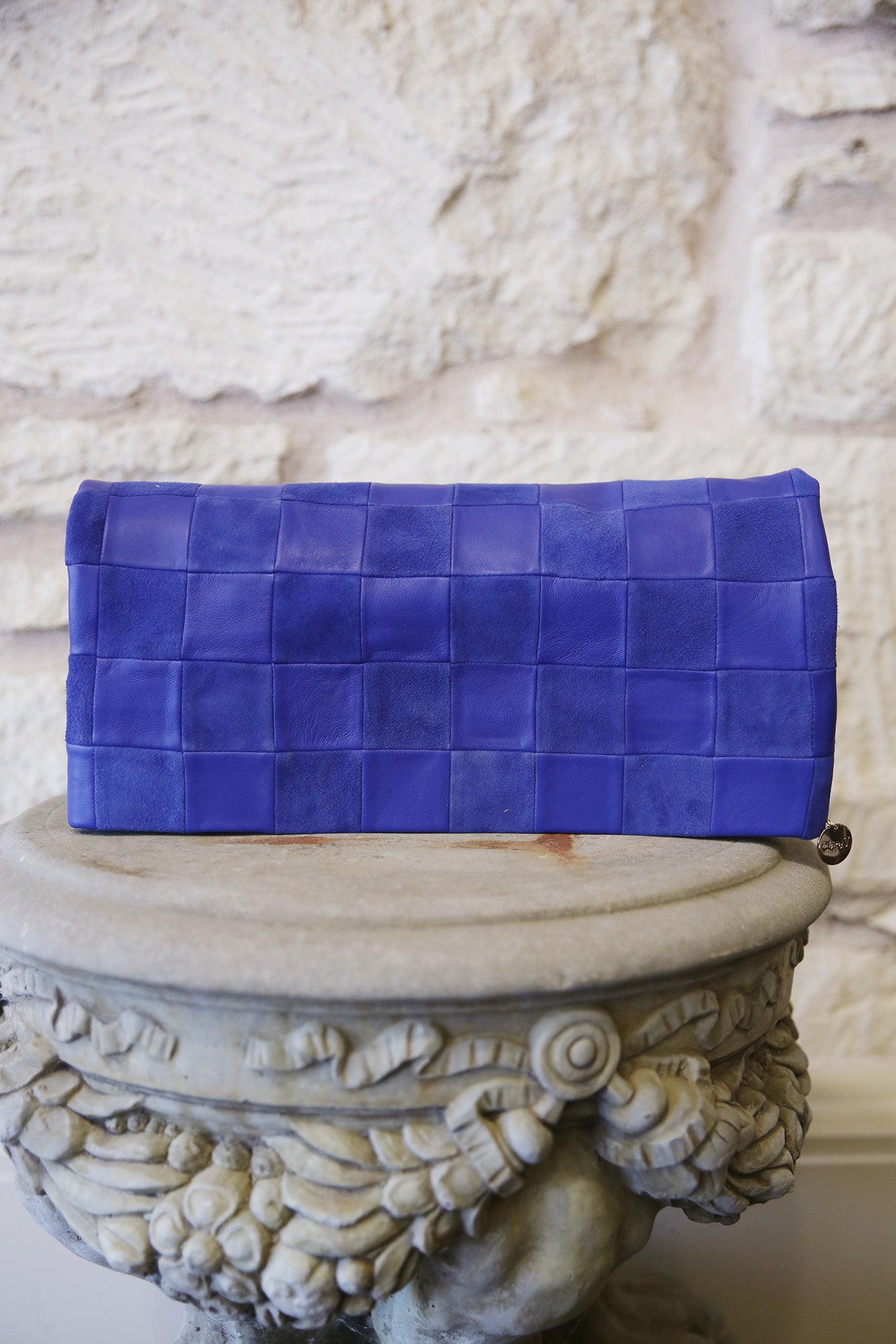 Carryall Clutch W/Tabs Lagoon Oversized Checker