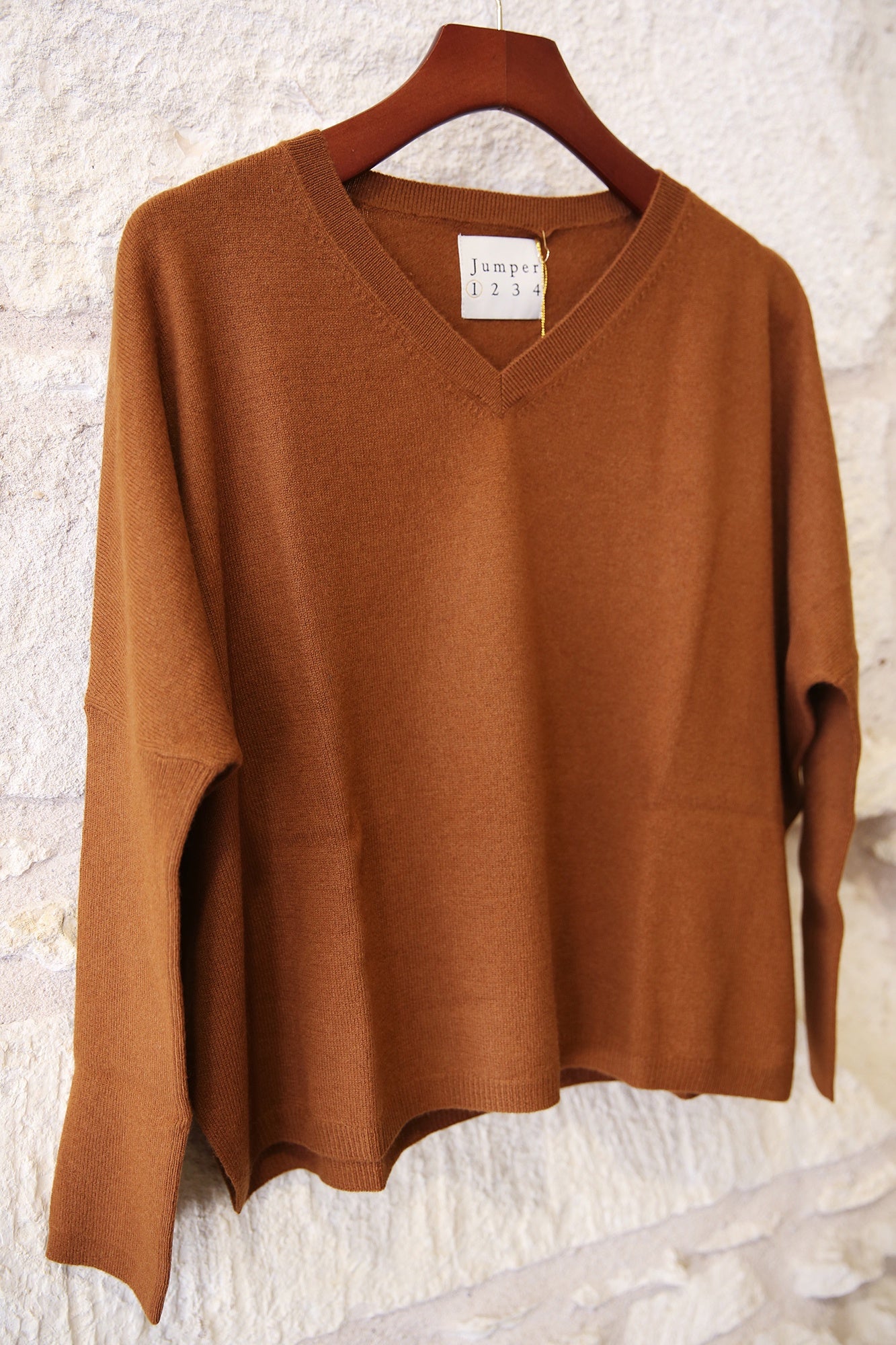 Cashmere Oversize Vee Sweater