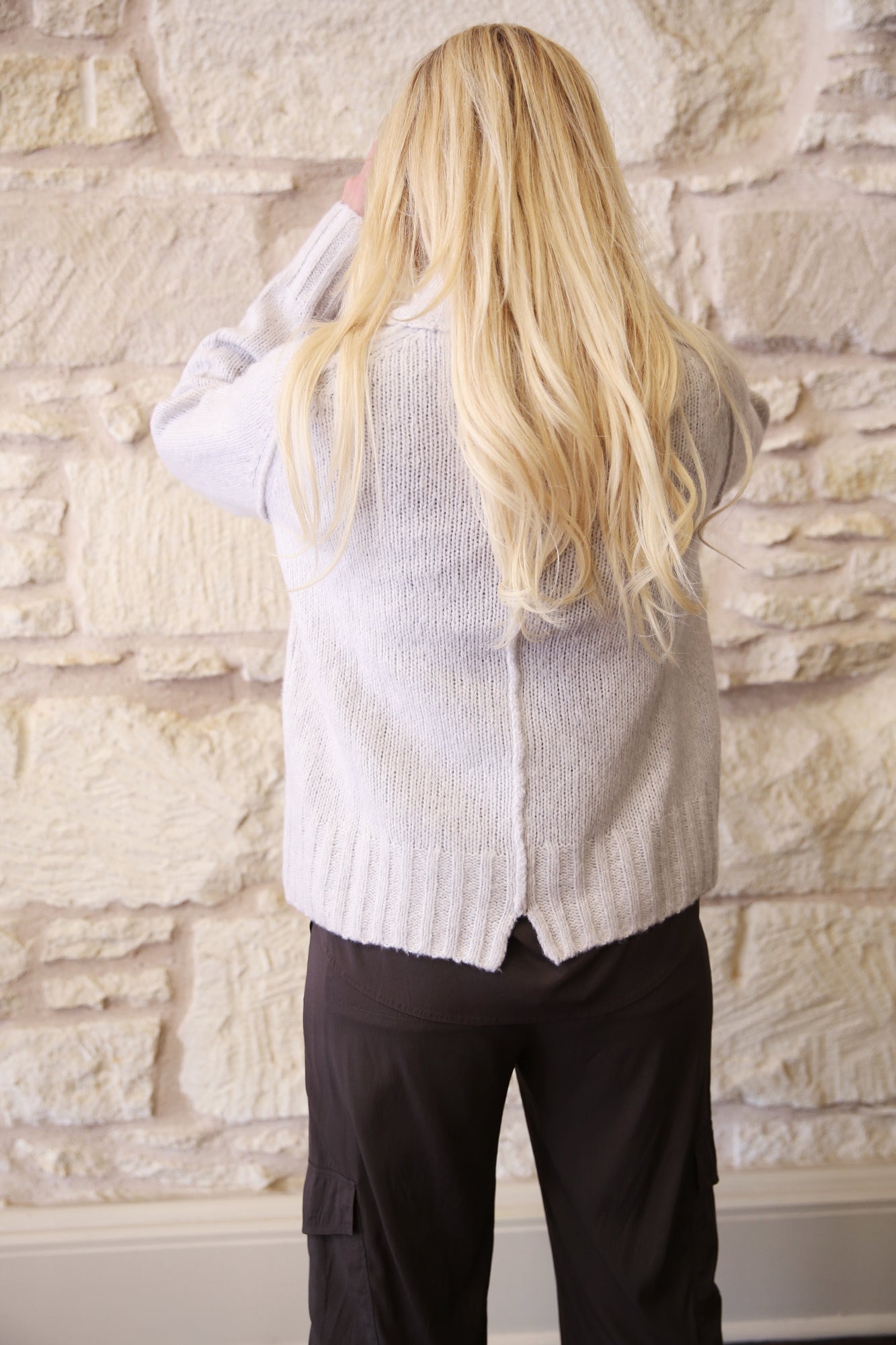 Cashmere Wool Blend Turtleneck Soft Orchid