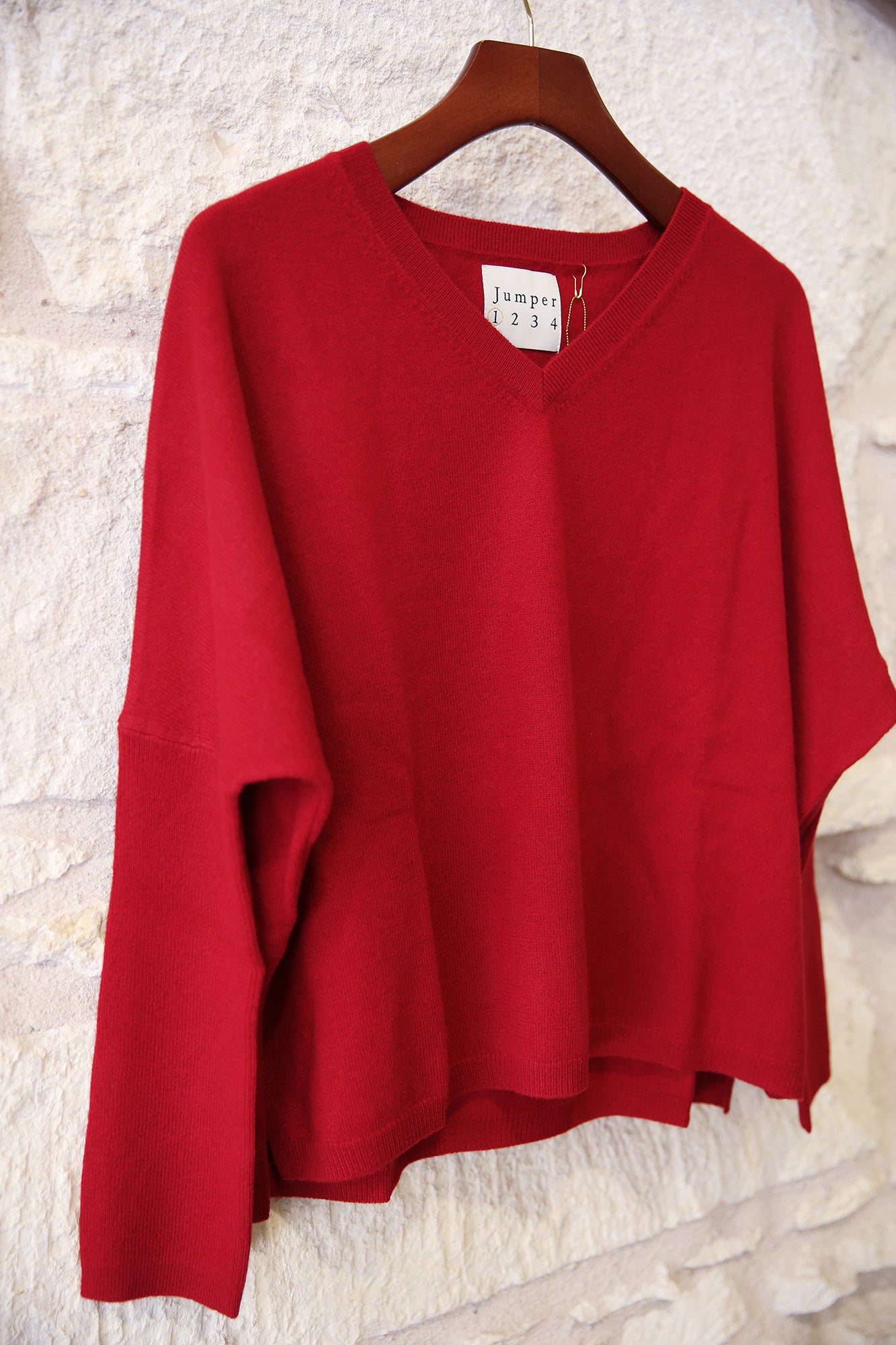Cashmere Oversize Vee Sweater