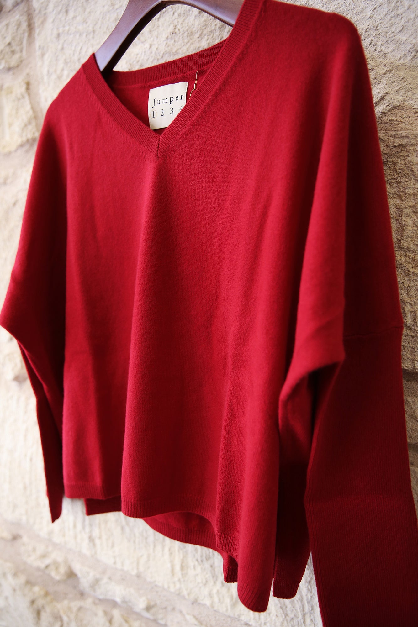 Cashmere Oversize Vee Sweater