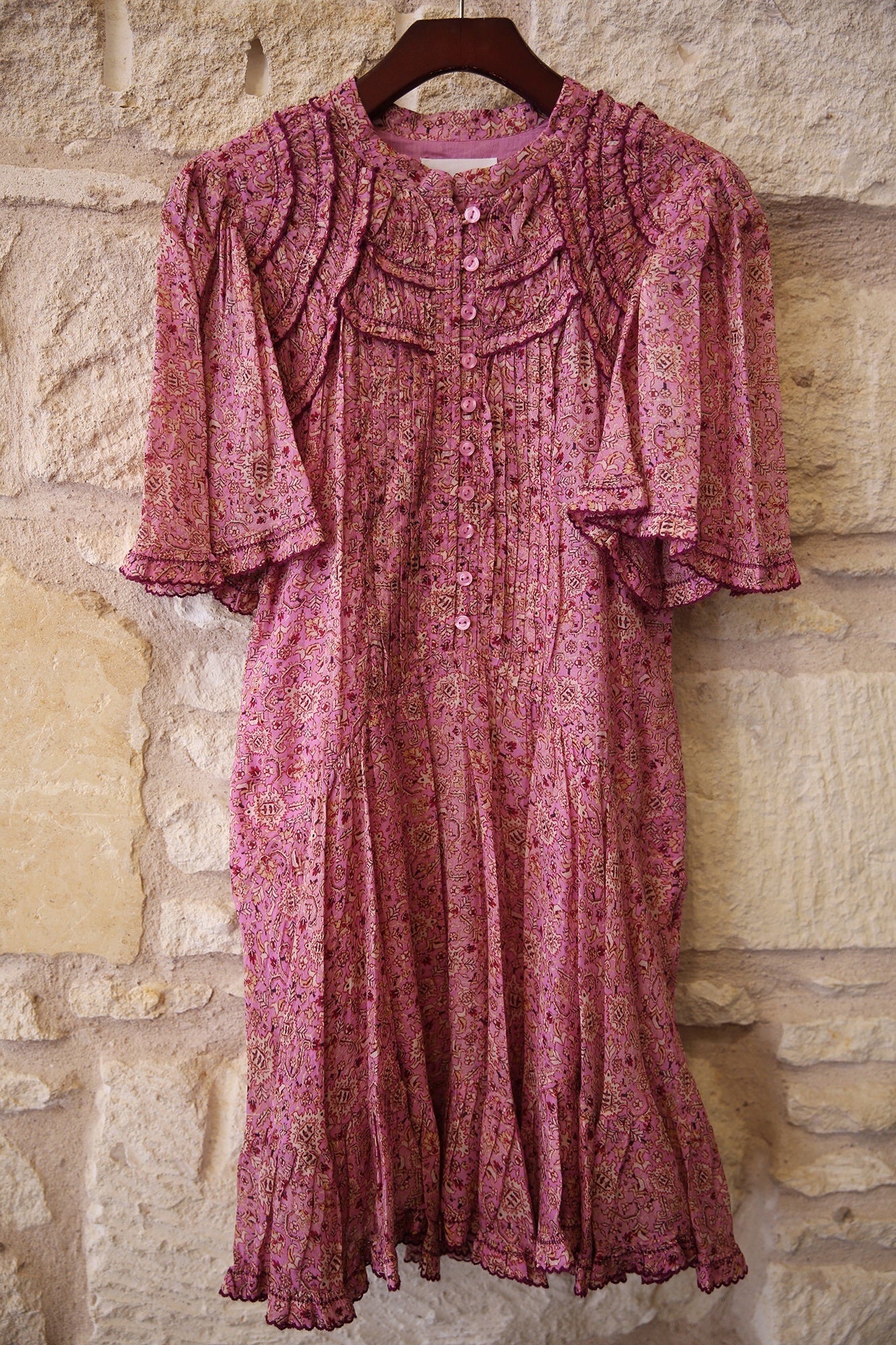 Celyana Short Gathered Cotton Dress