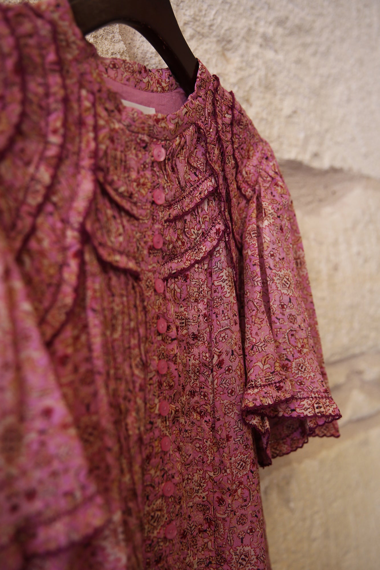 Celyana Short Gathered Cotton Dress
