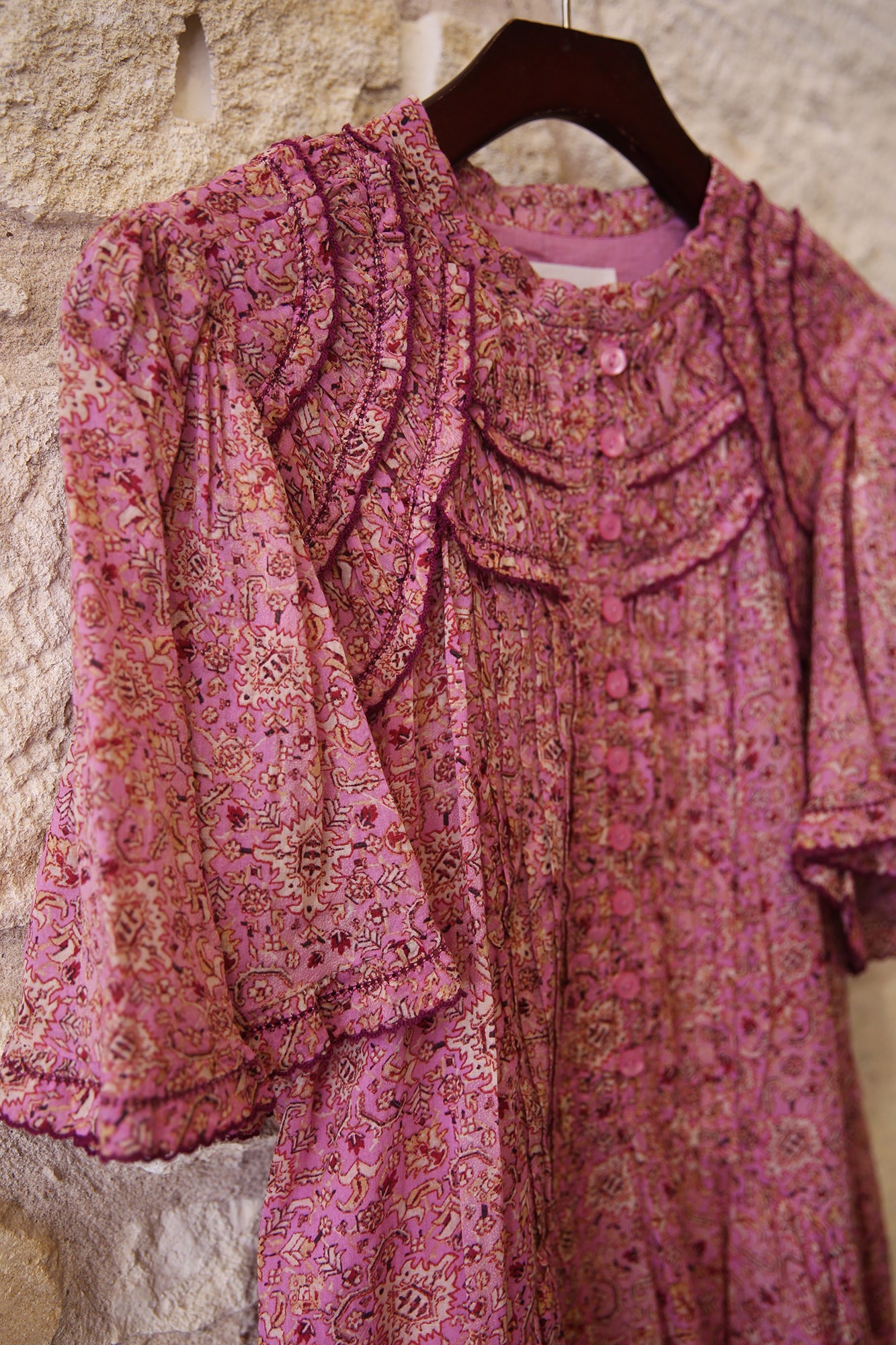 Celyana Short Gathered Cotton Dress