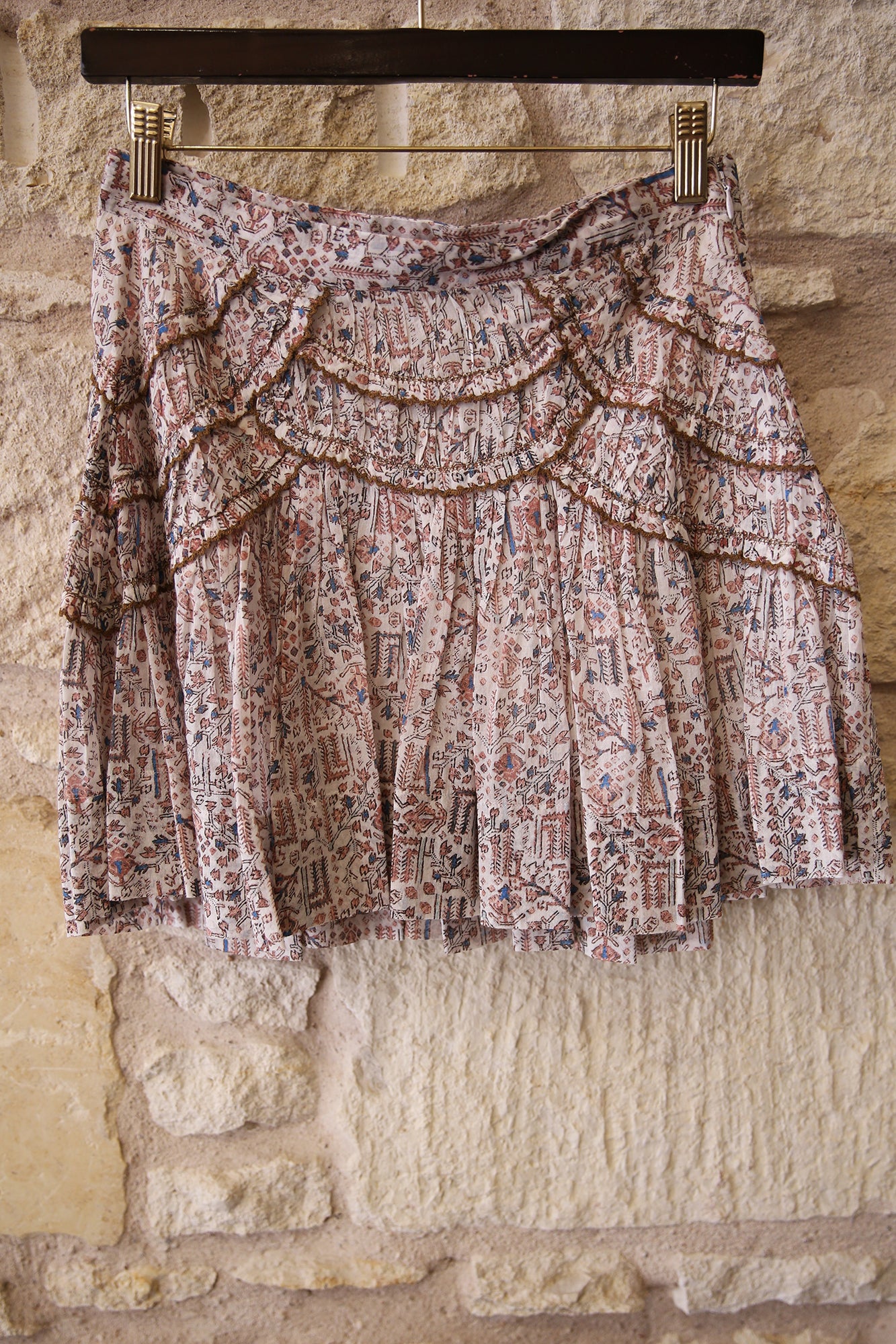 Ceola Short Frilly Skirt Ecru