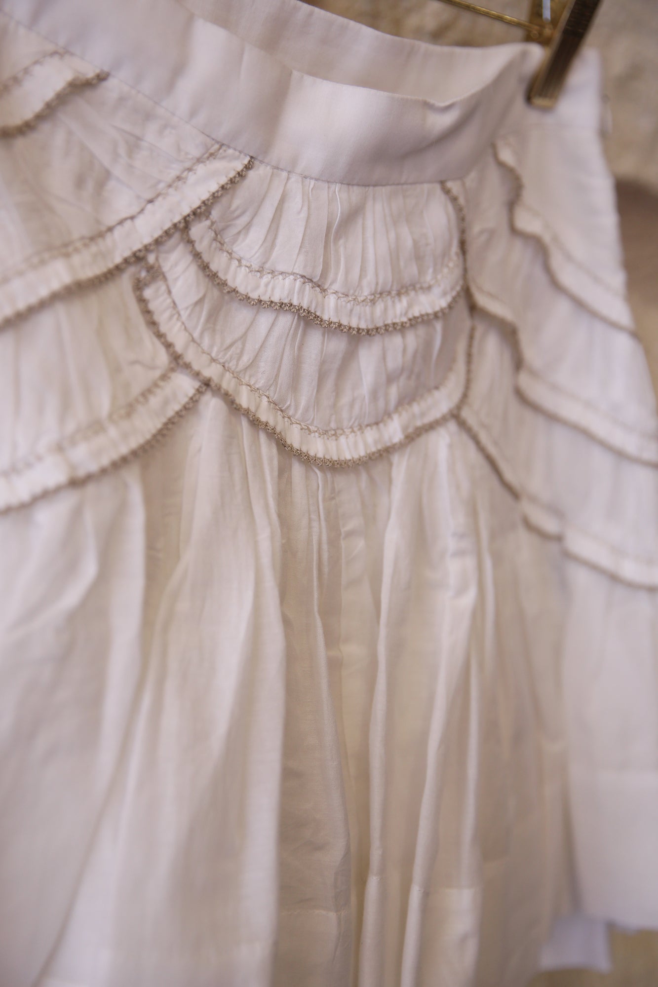 Ceola Short Frilly Skirt White