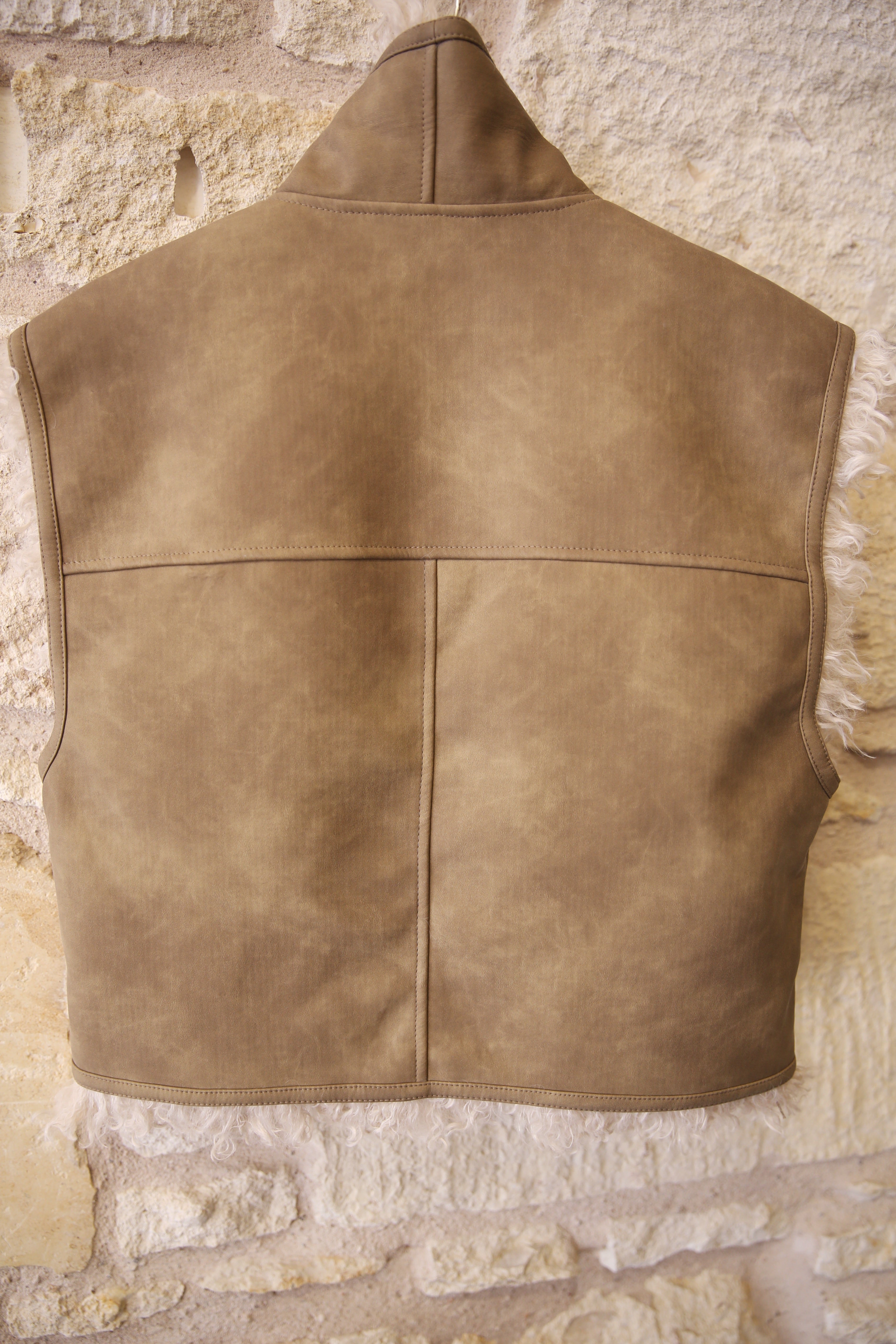Clara Faux Shearling Sheepskin Vest