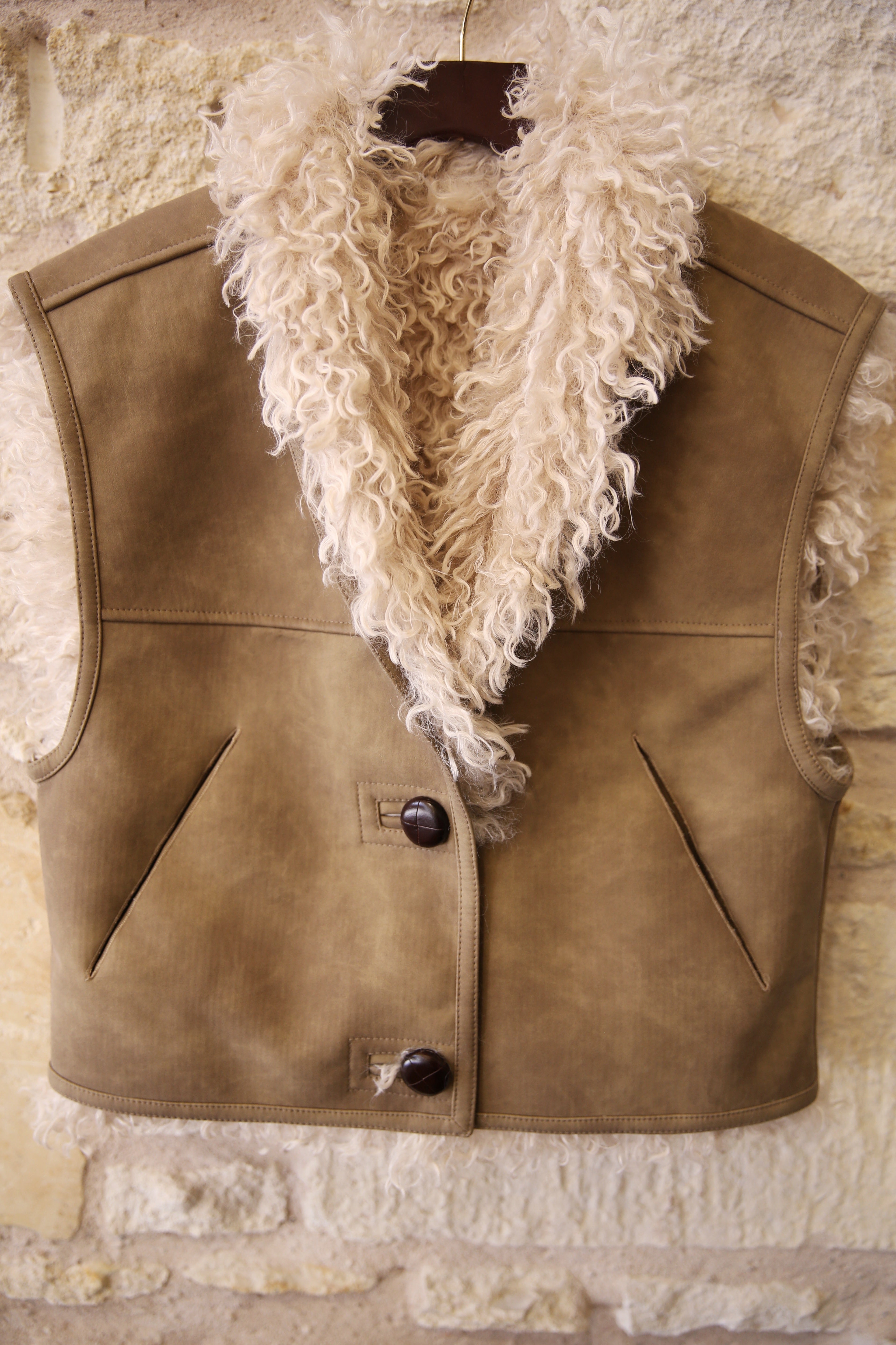 Clara Faux Shearling Sheepskin Vest