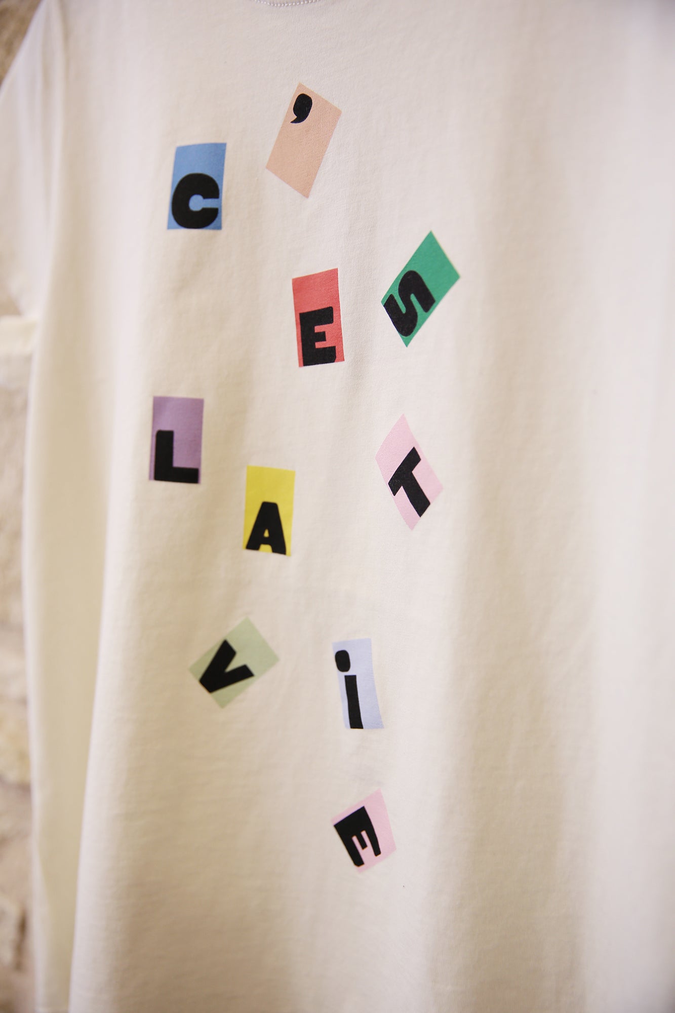 Classic Tee C'est La Vie Cream