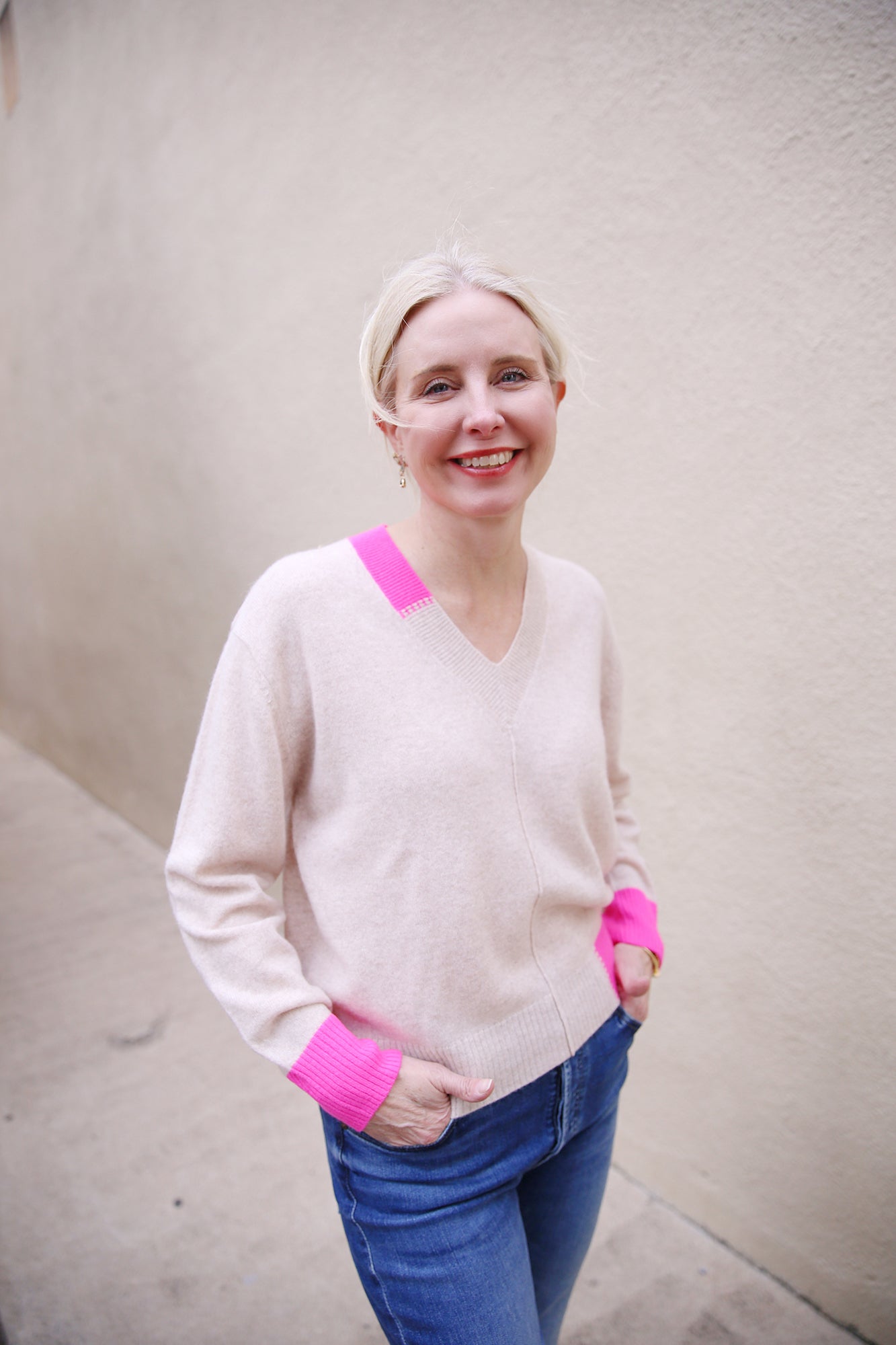 Colour Pop Maria V Sweater Cygnet Diva Pink