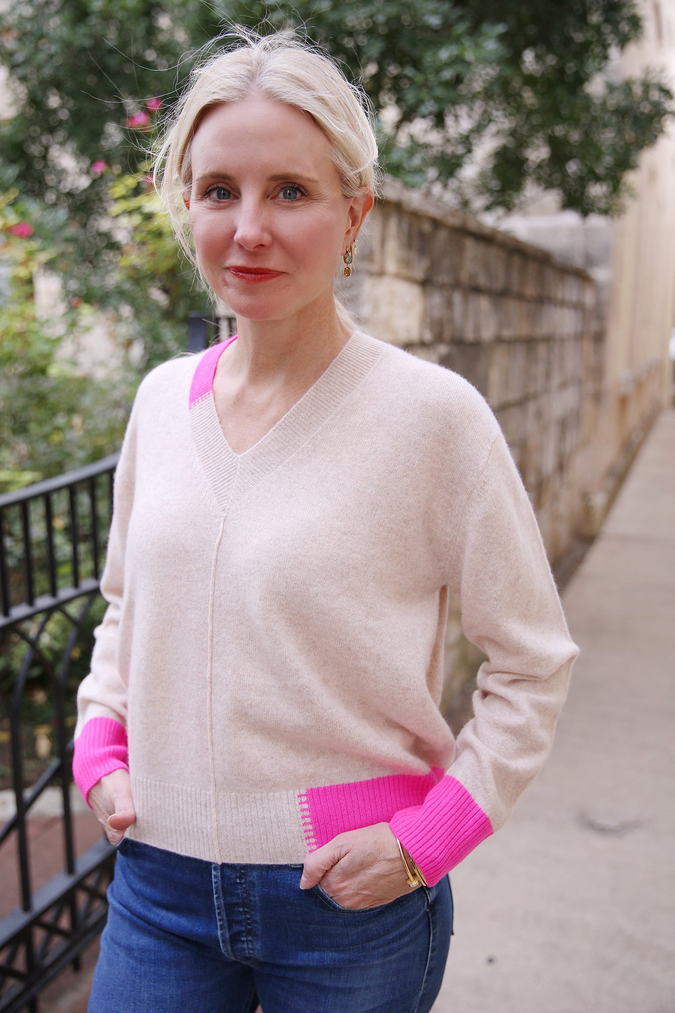 Colour Pop Maria V Sweater Cygnet Diva Pink