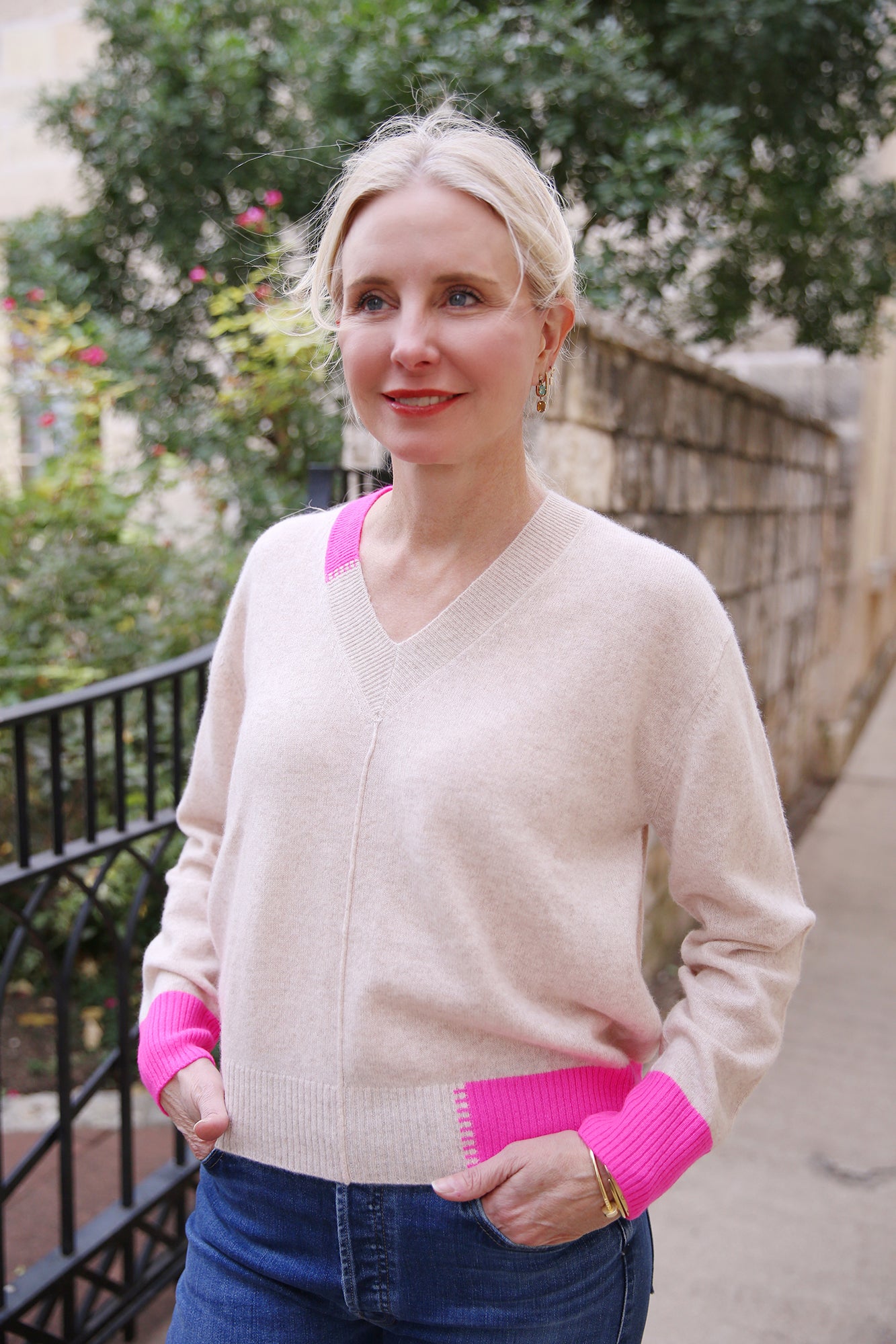 Colour Pop Maria V Sweater Cygnet Diva Pink