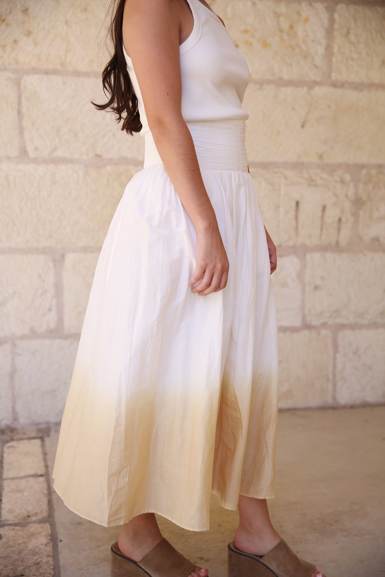 Corrientes Kristel Midi Skirt Off White