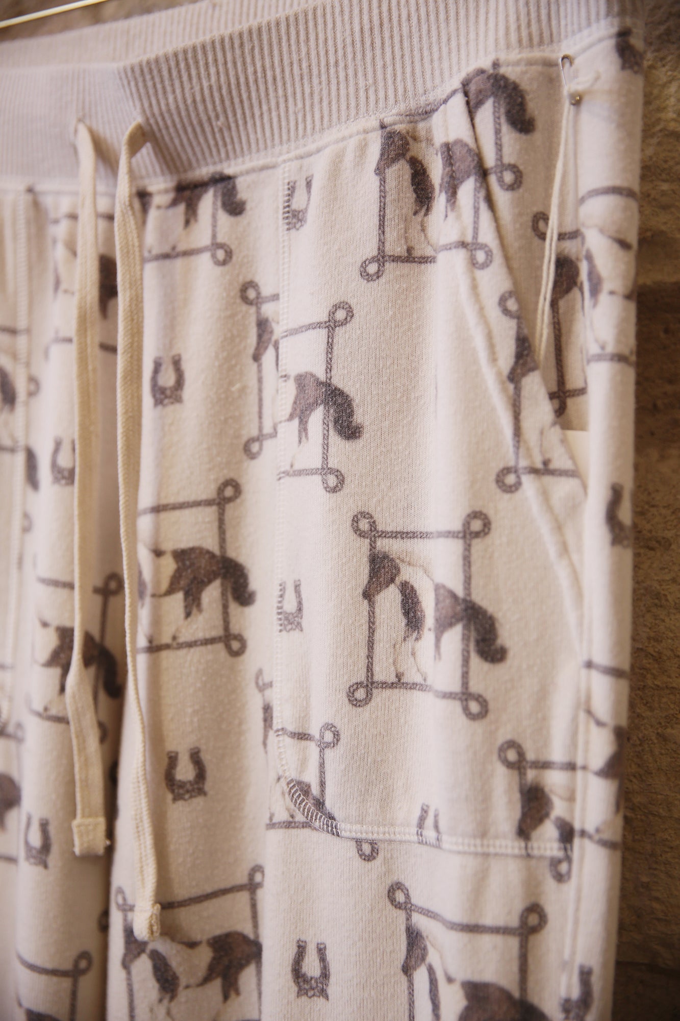 Cozy Pocket Pants Lasso Horse Almond Milk
