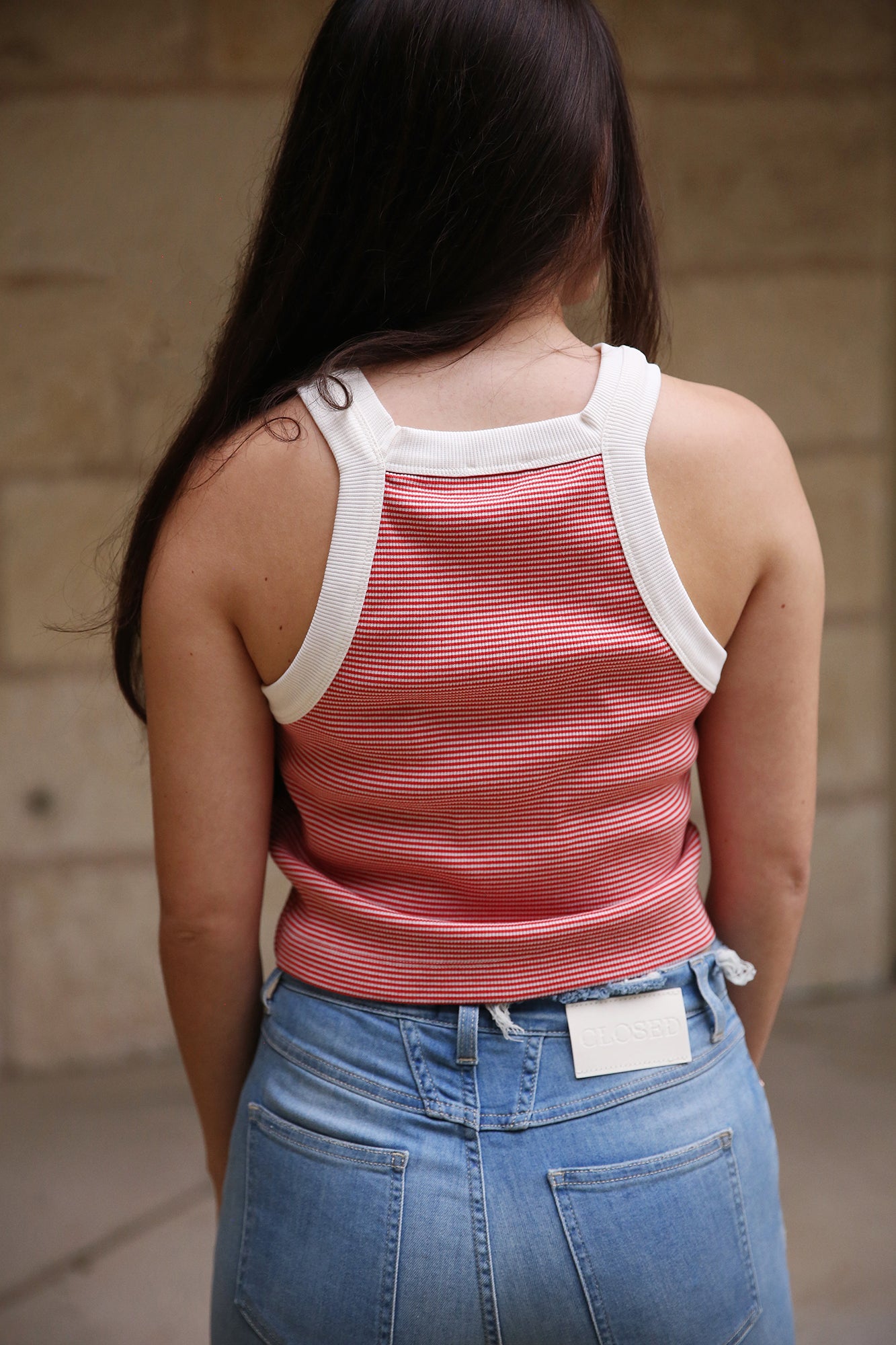 Cropped Racer Tank Top Arabiata