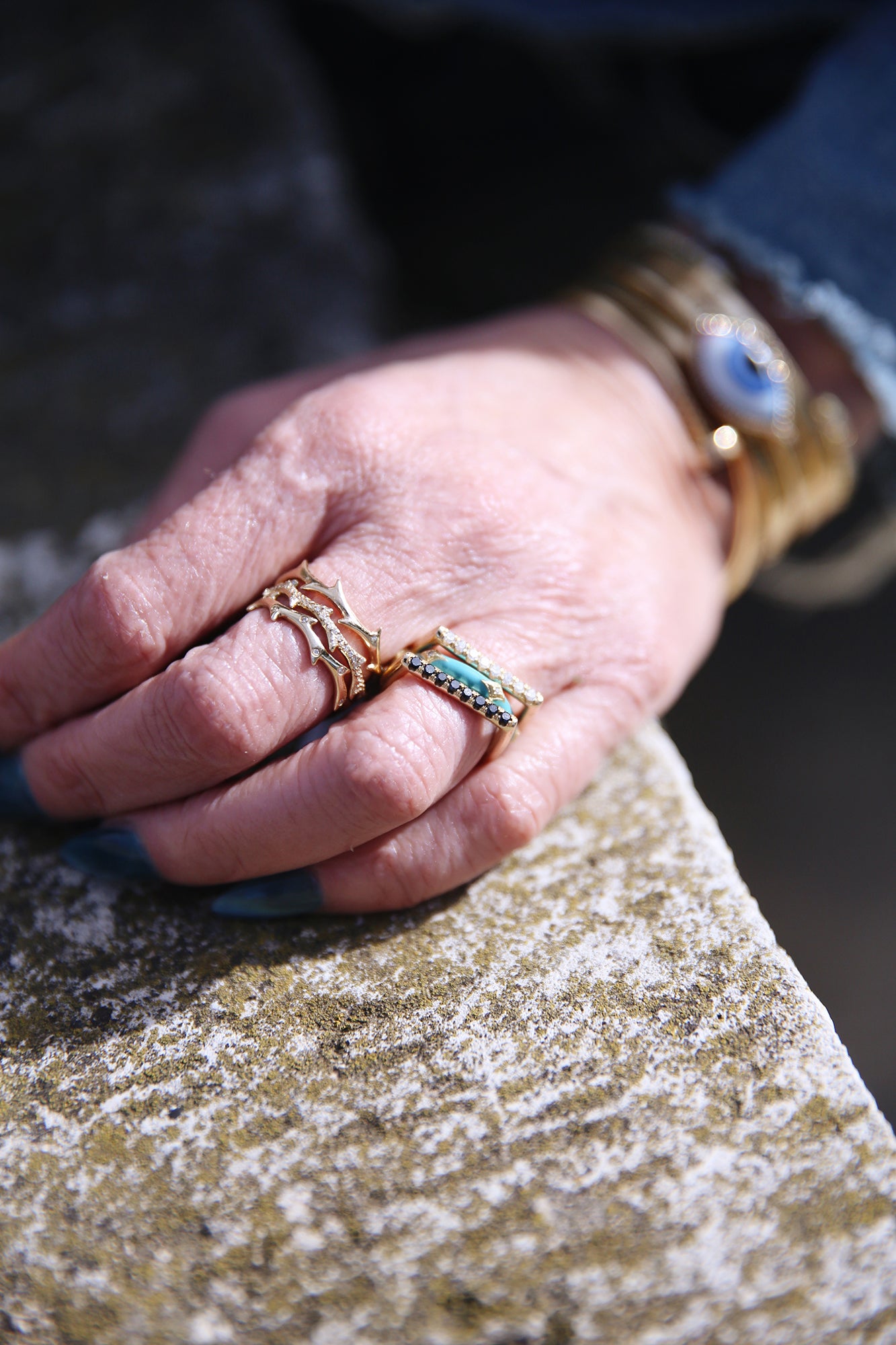 Pave White Diamond Crown of Thorns Ring
