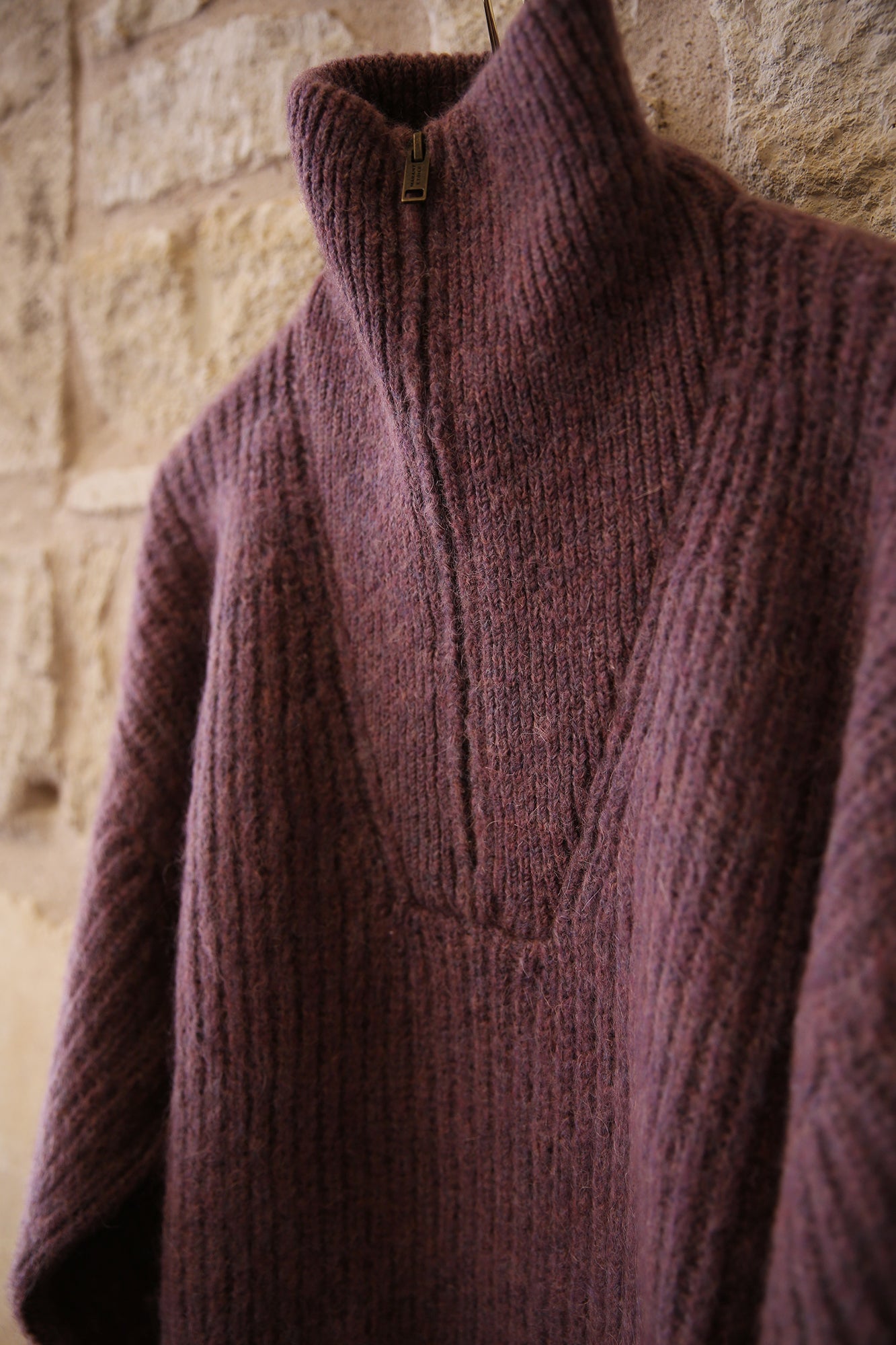 Danita Zip-Up Collar Knit Sweater