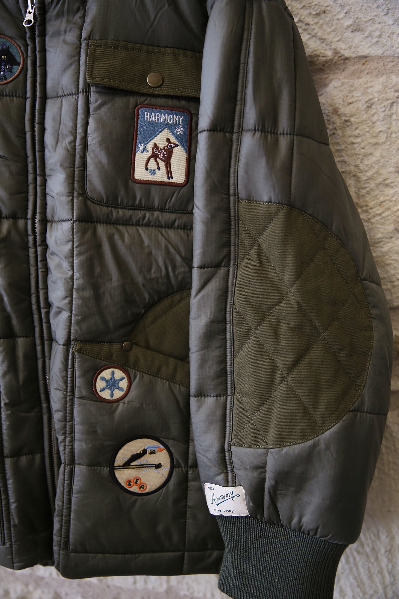 Eira Quilted Patched Puffer Jacket