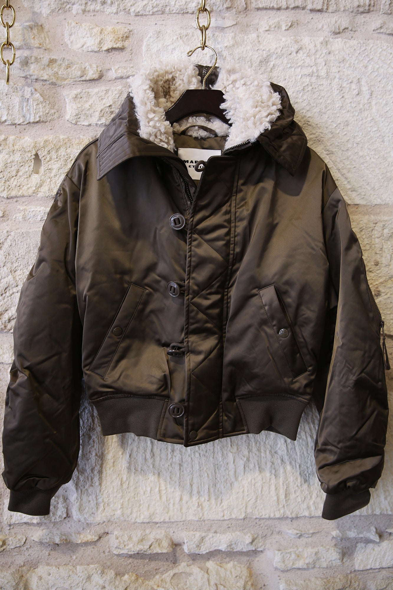 Elisa Short Quilted Satin Coat