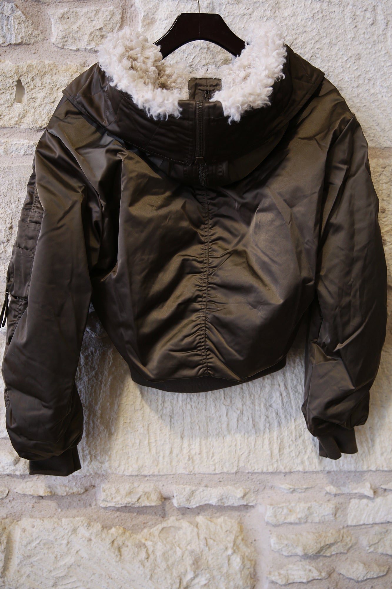 Elisa Short Quilted Satin Coat