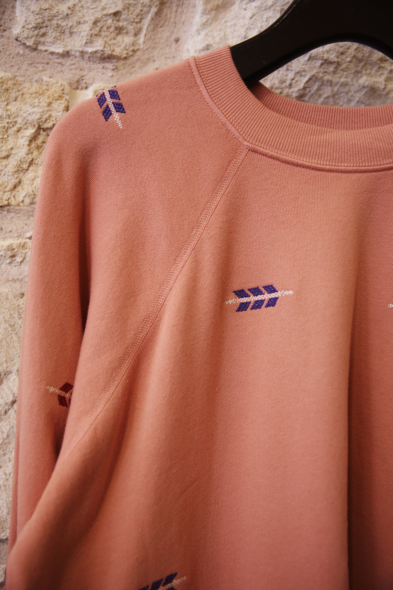 Embroidered Academy Sweatshirt Terracotta Arrow