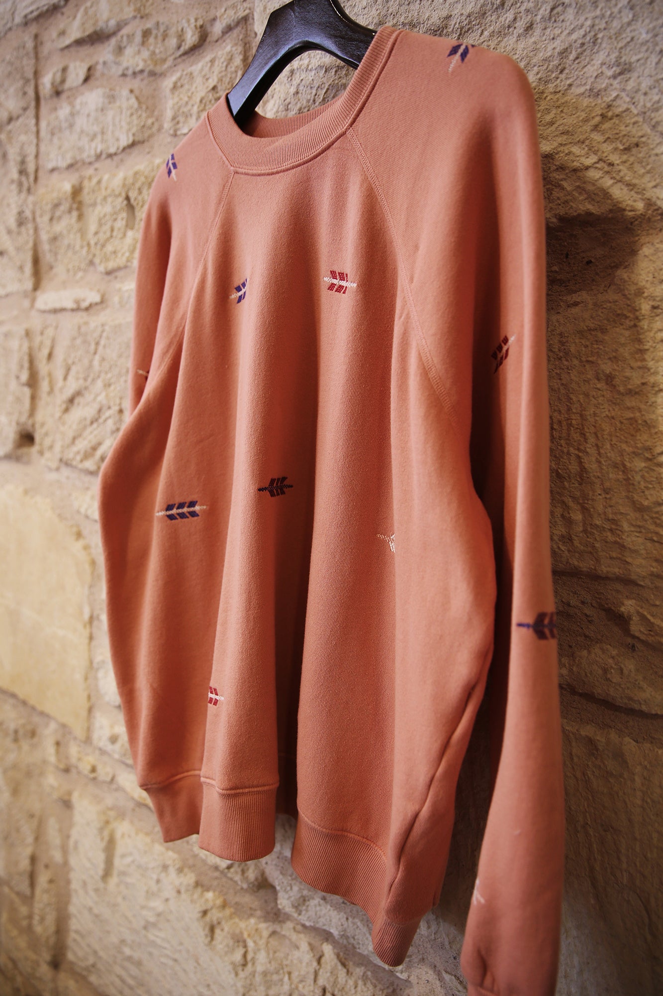 Embroidered Academy Sweatshirt Terracotta Arrow