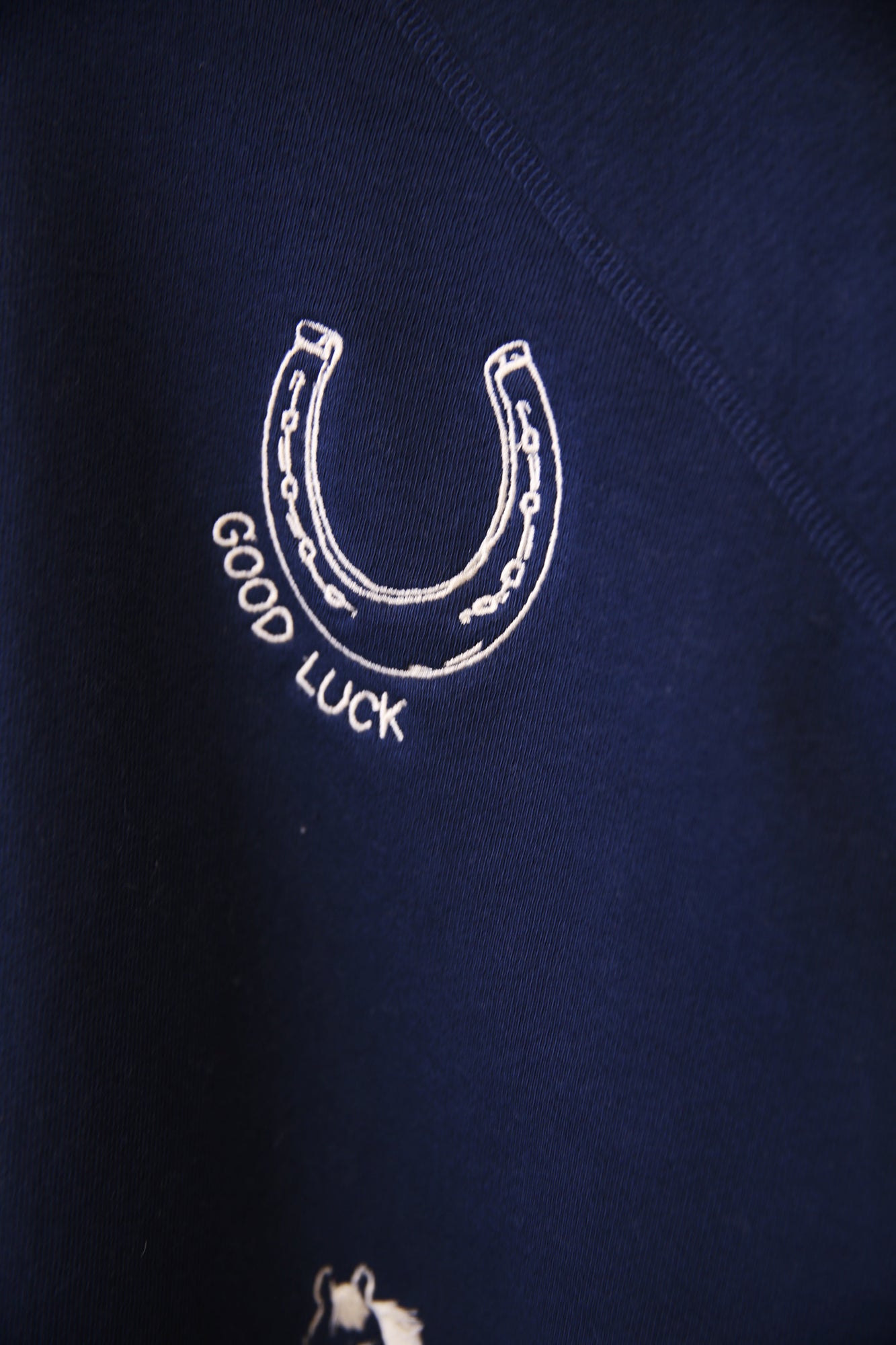 Embroidered Favorite Sweatshirt Indigo Horses