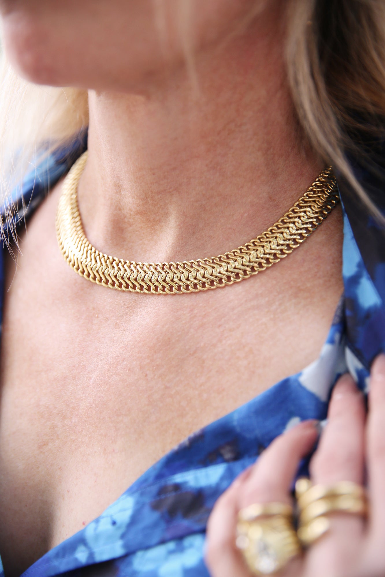 Woven Gold Collar