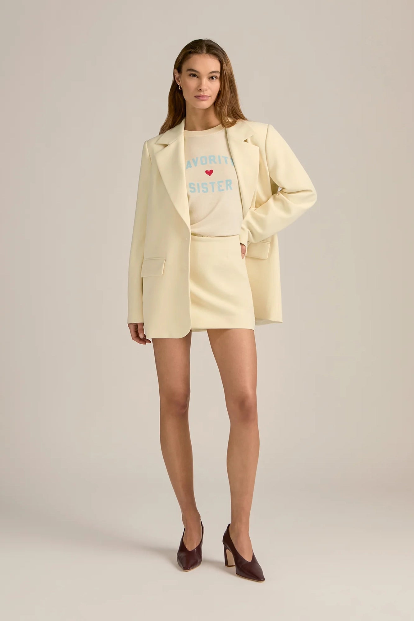 Favorite Sister Tee Gardenia w/Baby Blue
