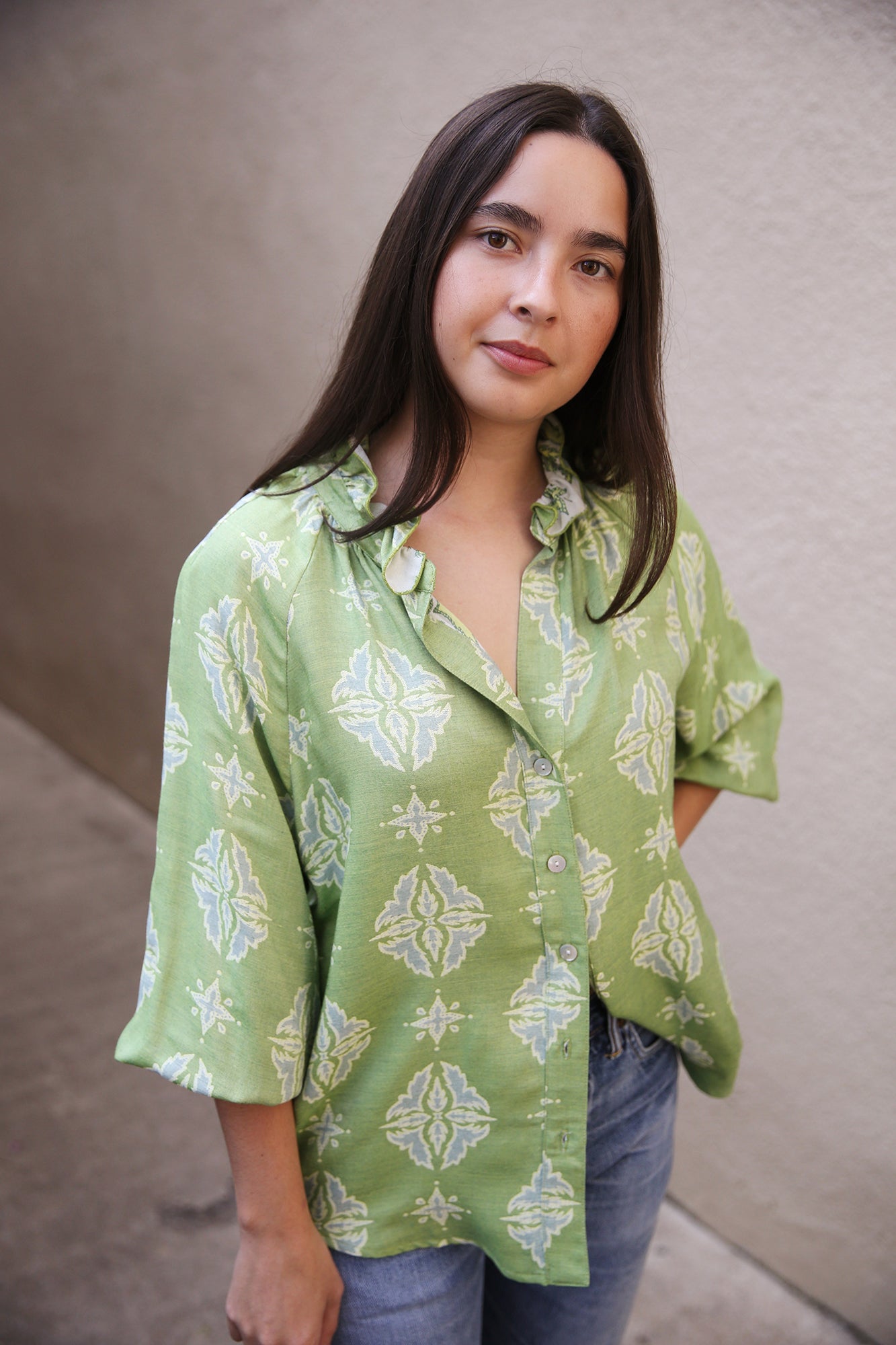 Fiona Shirt Ethnic Jacquard