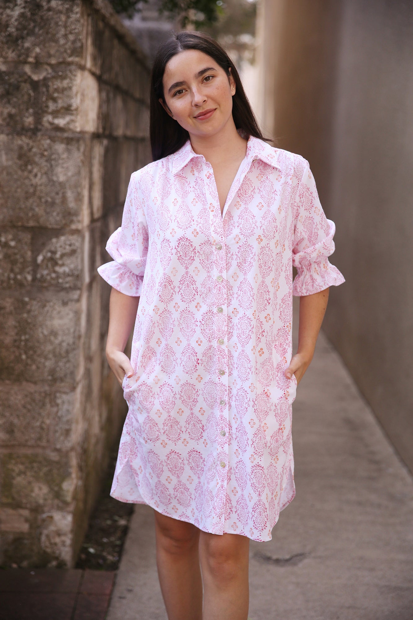 Miller Dress Mended Vara Dogwood Print