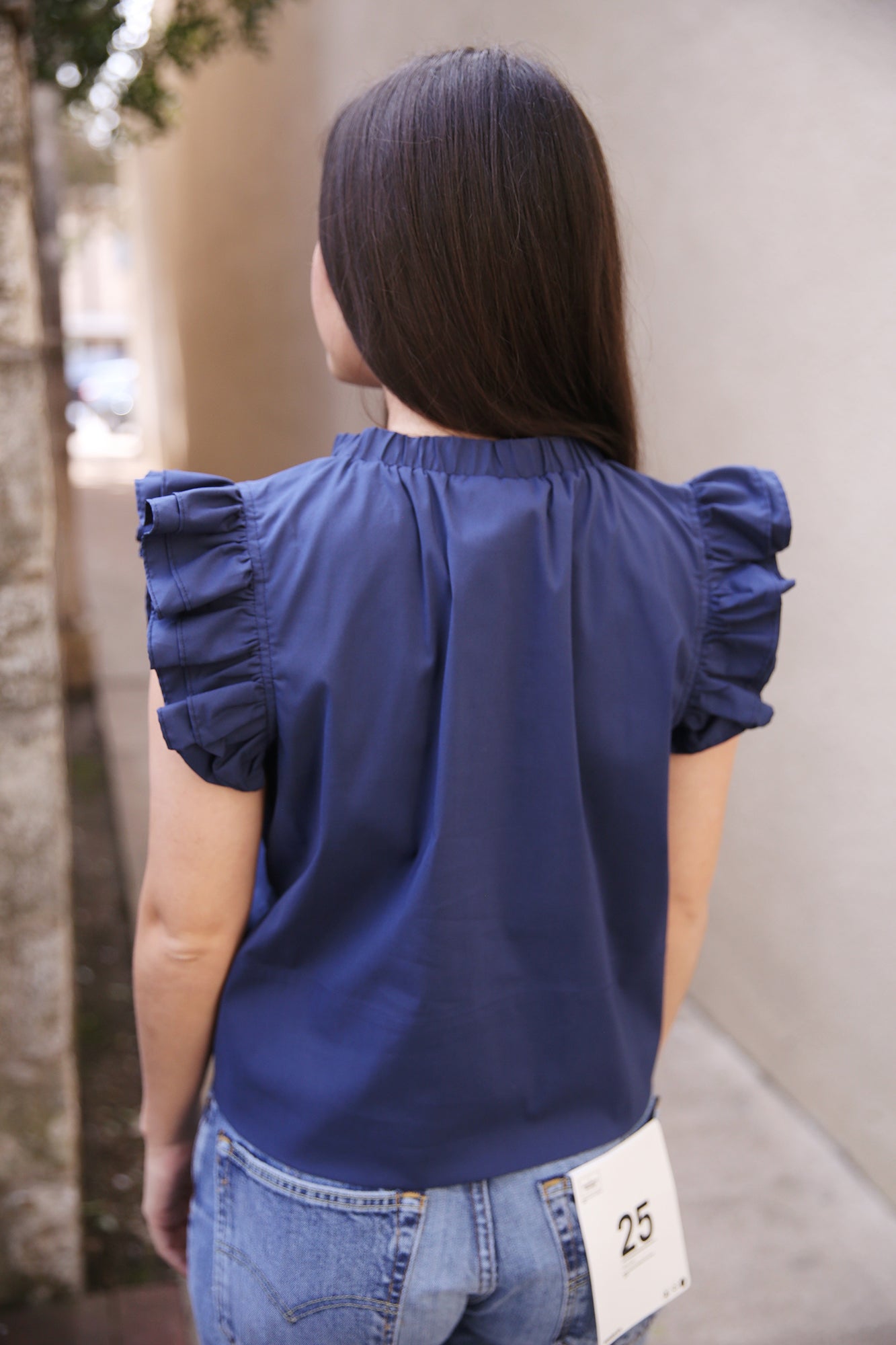 Remy Top Solid Silky Poplin