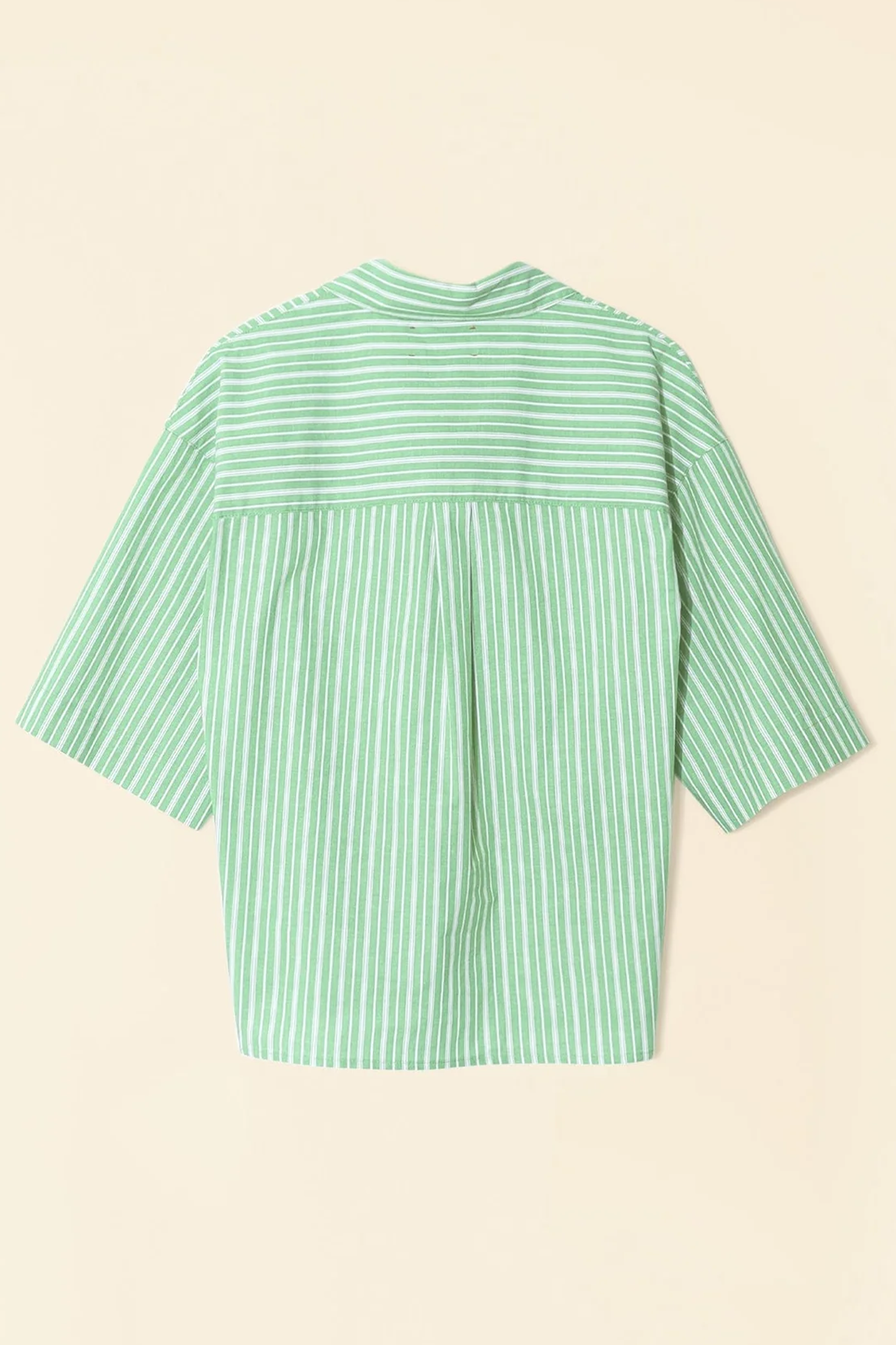 Gracie Shirt Matcha Stripe